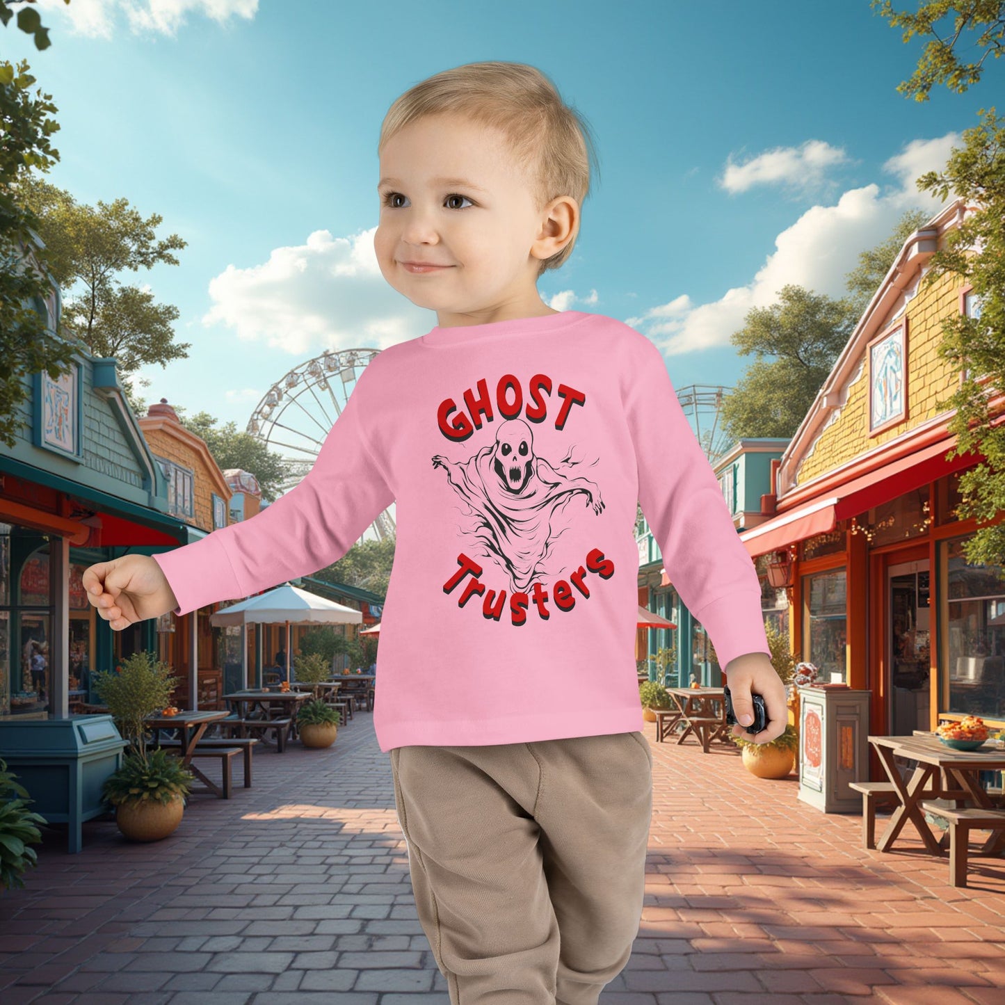 Toddler's "Ghost Trusters" Halloween Long Sleeve T-shirt