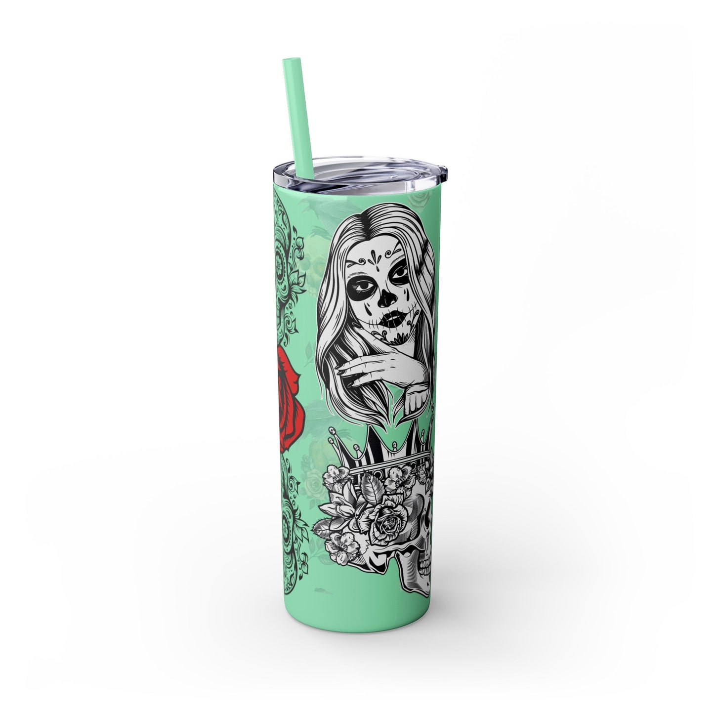 "A Rose Is Still A Rose" Skinny Tumbler with Straw, 20oz