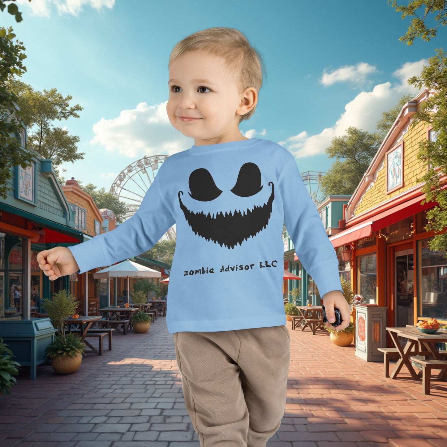 Zombie Advisors LLC Halloween Long Sleeve Shirt For Toddler's