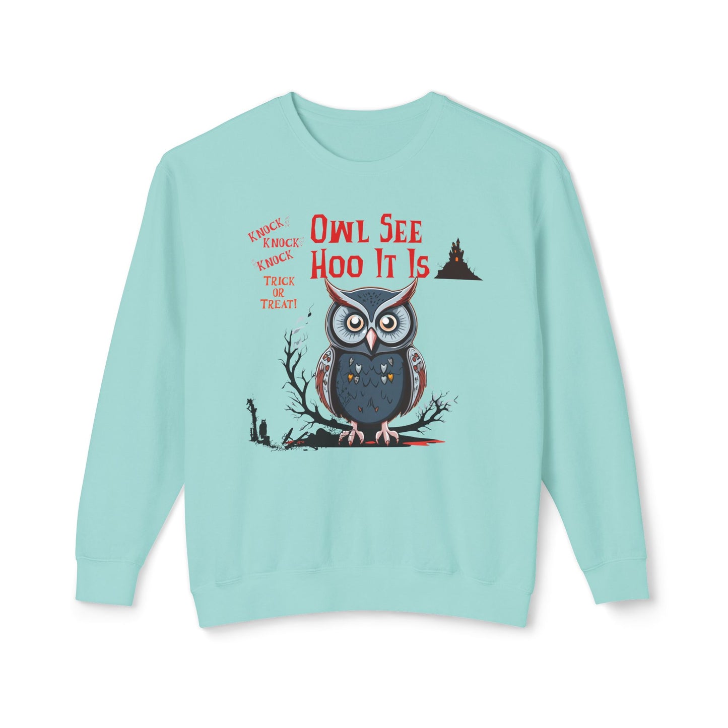 Crewneck Sweatshirt - Halloween Owl, 'Owl See Hooo It Is'