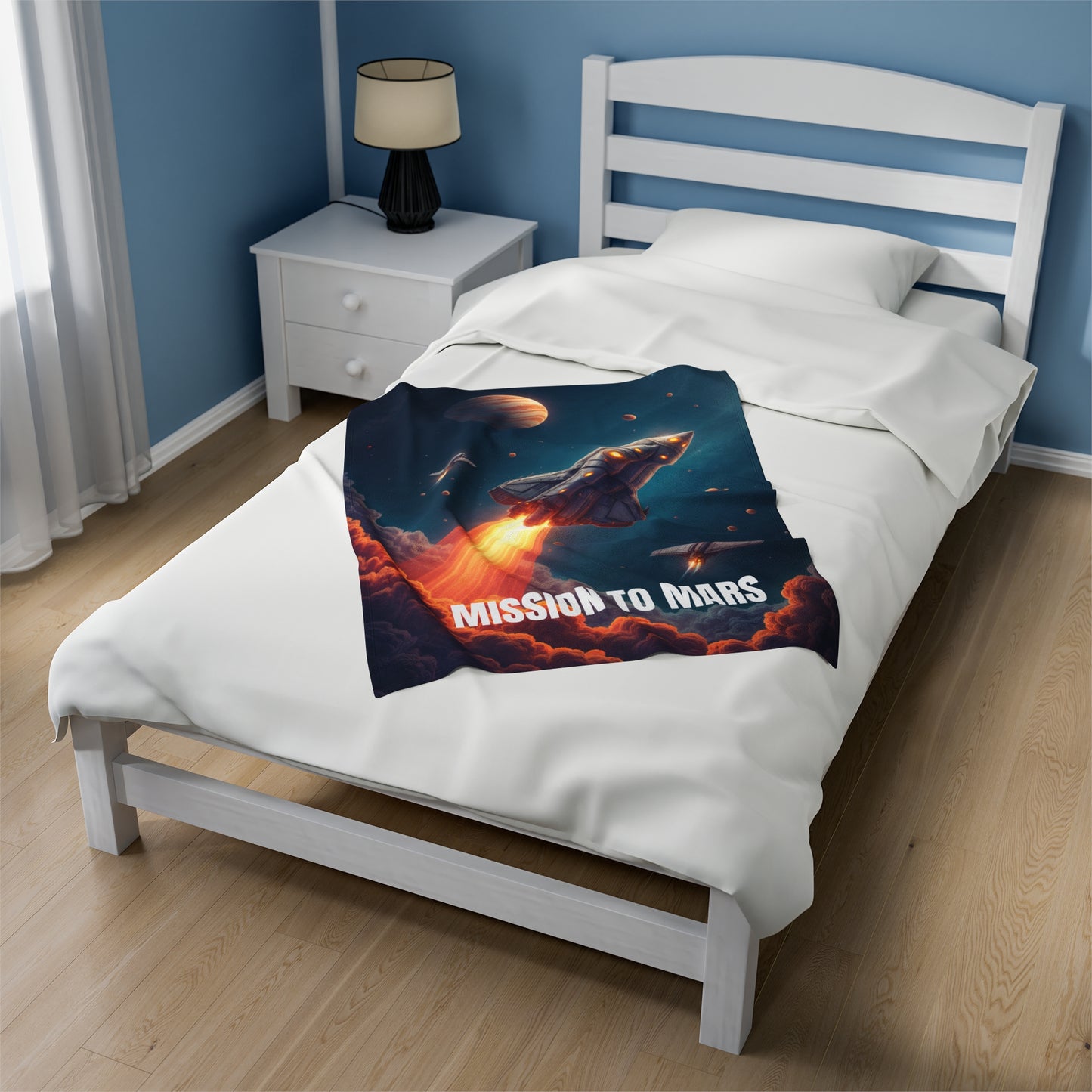 Mission To Mars Velveteen Plush Blanket