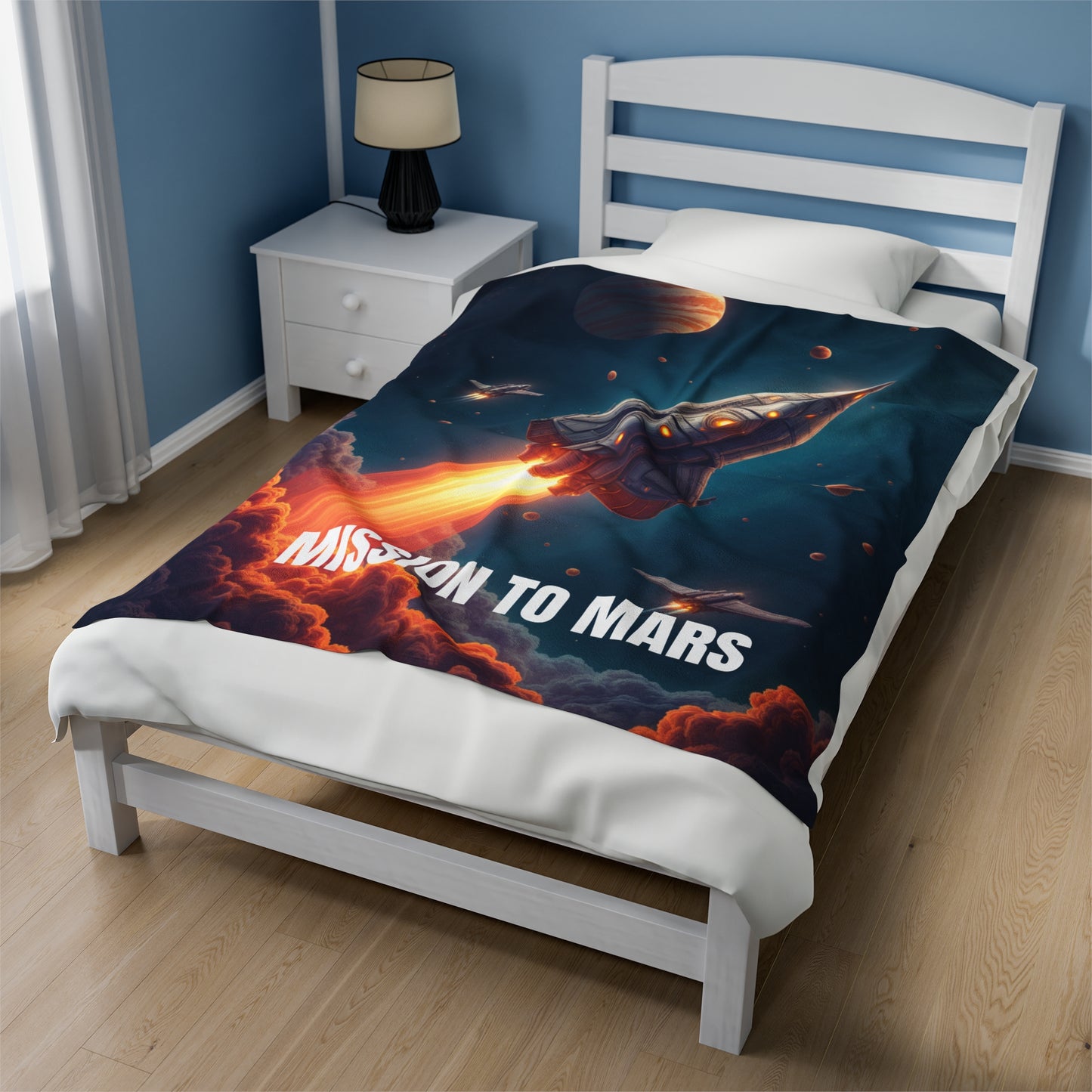 Mission To Mars Velveteen Plush Blanket