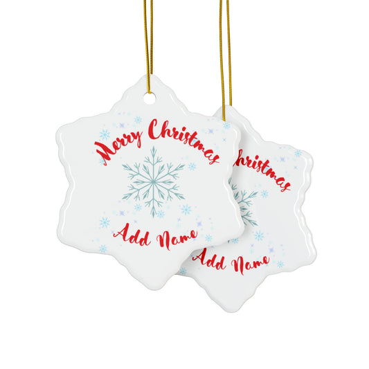 Personalized Family Christmas Ornaments - Ceramic, 2-Side Print, (1pc, 3pcs, 5pcs, 10pcs)