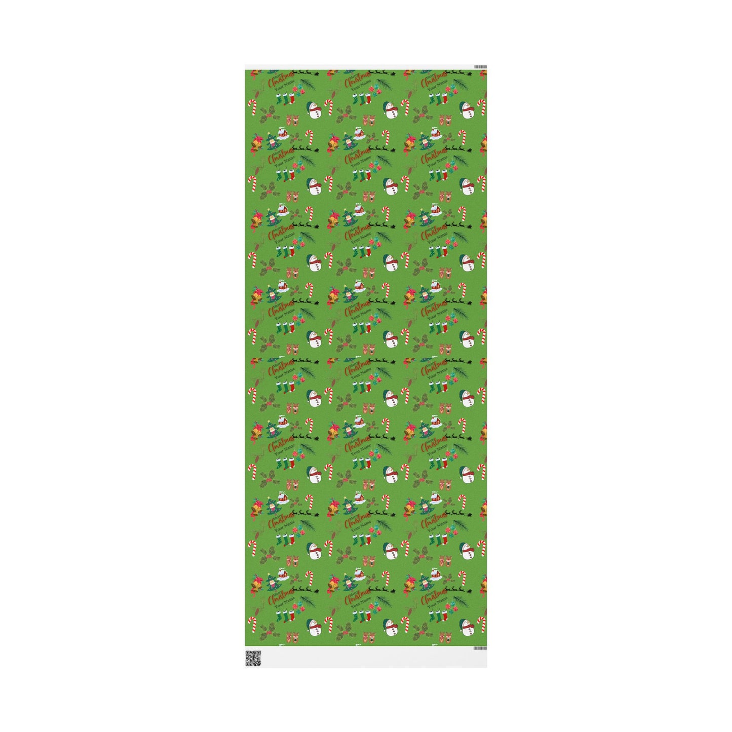 Personalized Green Christmas Wrapping Paper