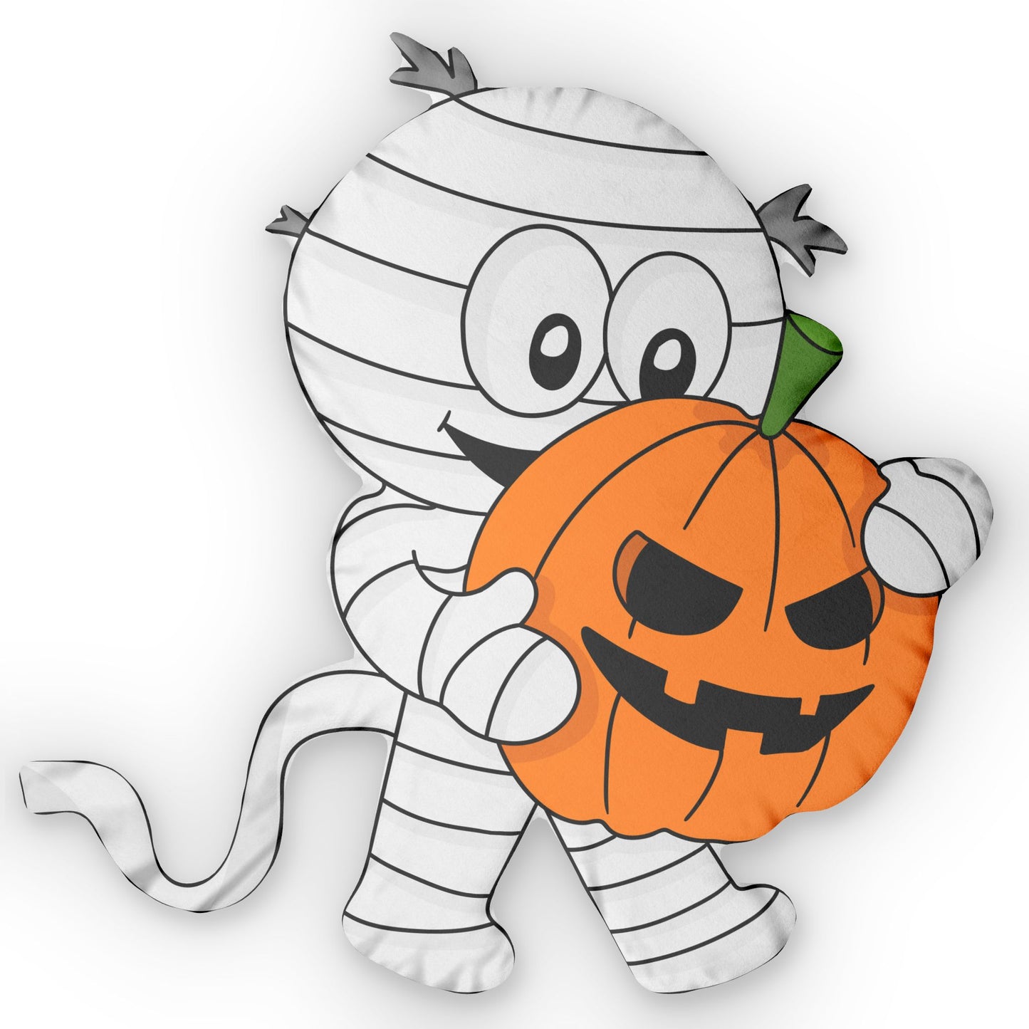 Custom Shaped Mummy Pumpkin Pillow