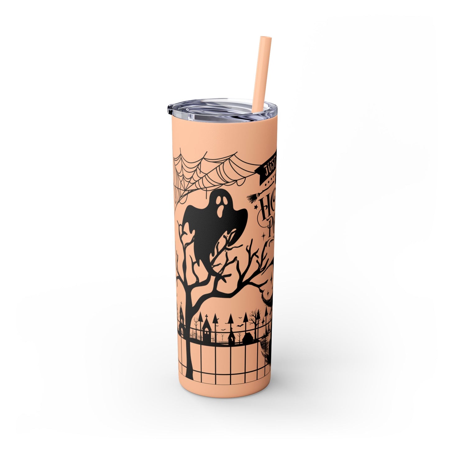 "A Bunch Of Hocus Pocus" Skinny Tumbler with Straw, 20oz