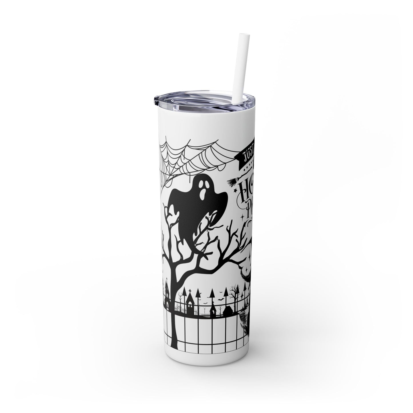 "A Bunch Of Hocus Pocus" Skinny Tumbler with Straw, 20oz