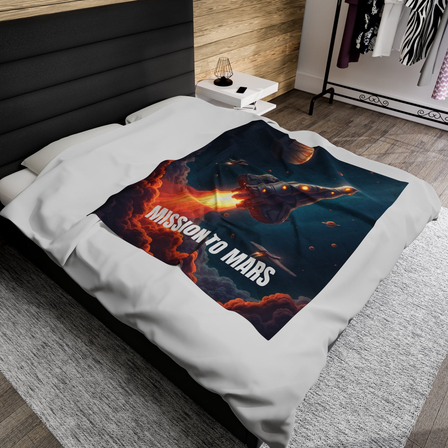 Mission To Mars Velveteen Plush Blanket