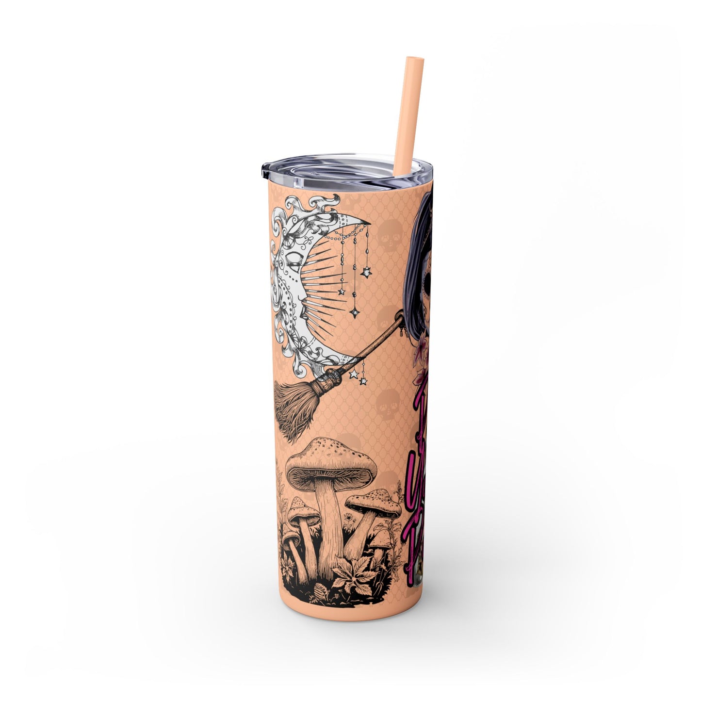 " Pick Your Poison" Skinny Tumbler with Straw, 20oz