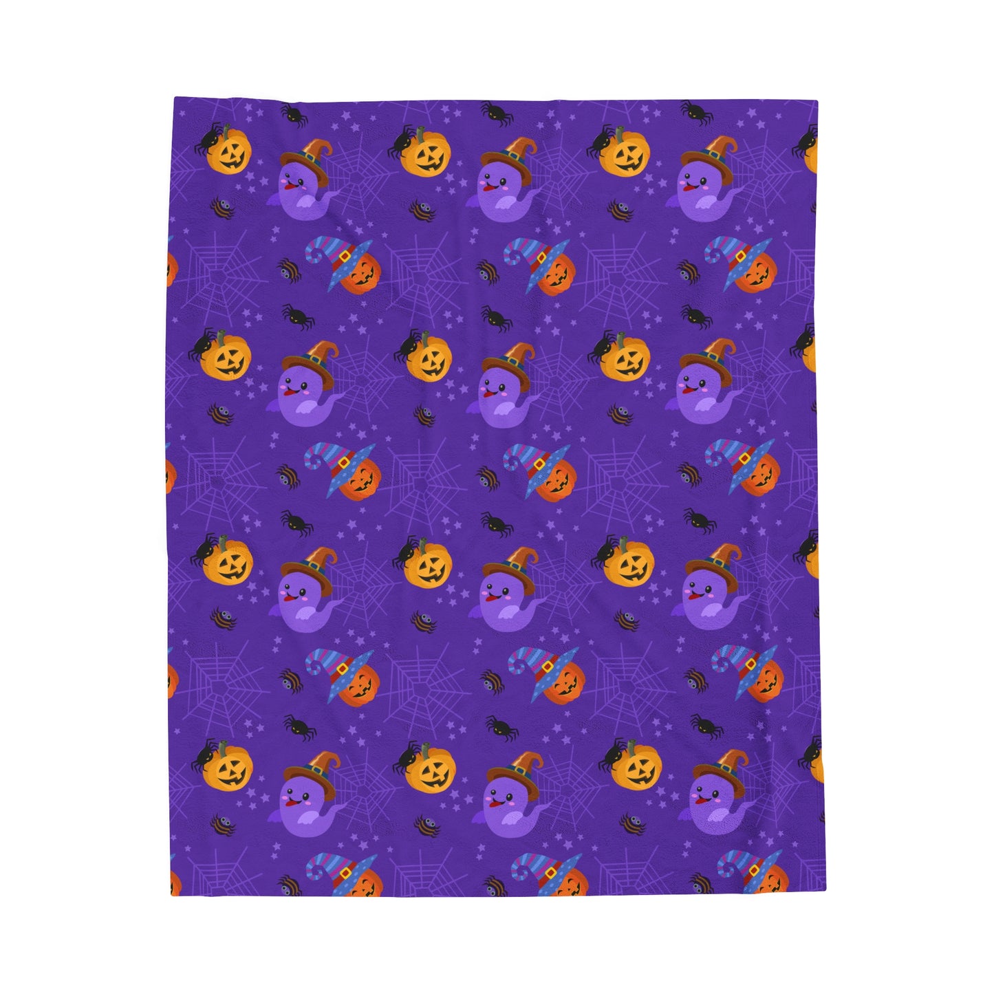 Purple Halloween Velveteen Plush Blanket