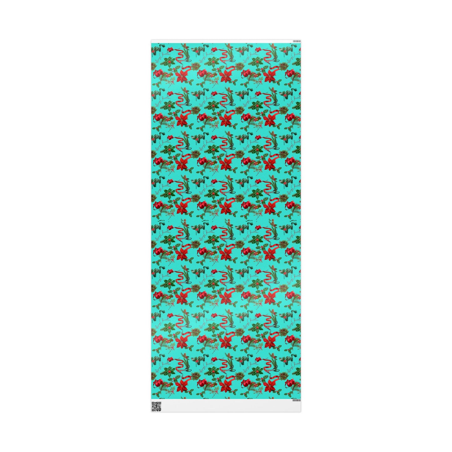 Merry Christmas Turquoise Wrapping Papers