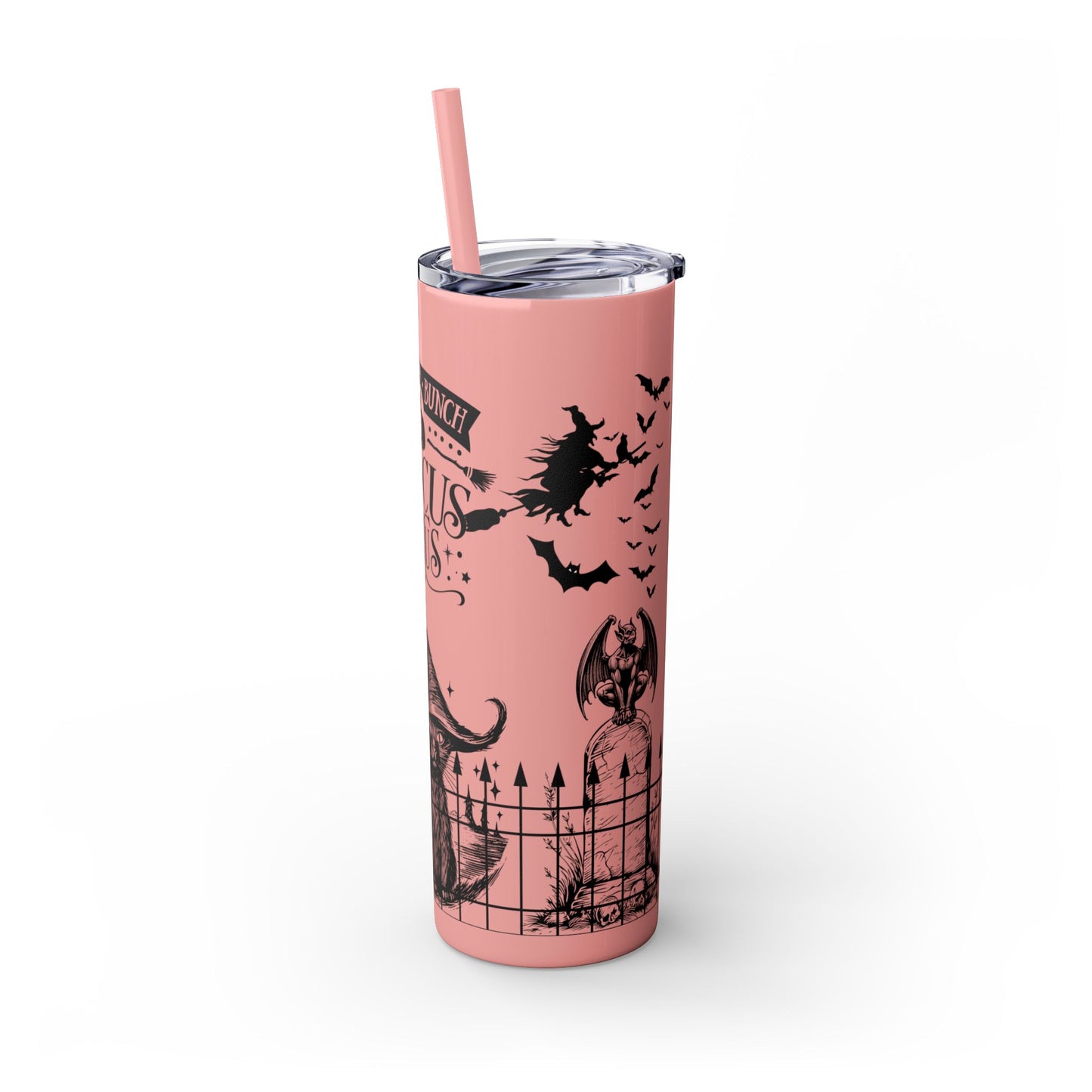 "A Bunch Of Hocus Pocus" Skinny Tumbler with Straw, 20oz