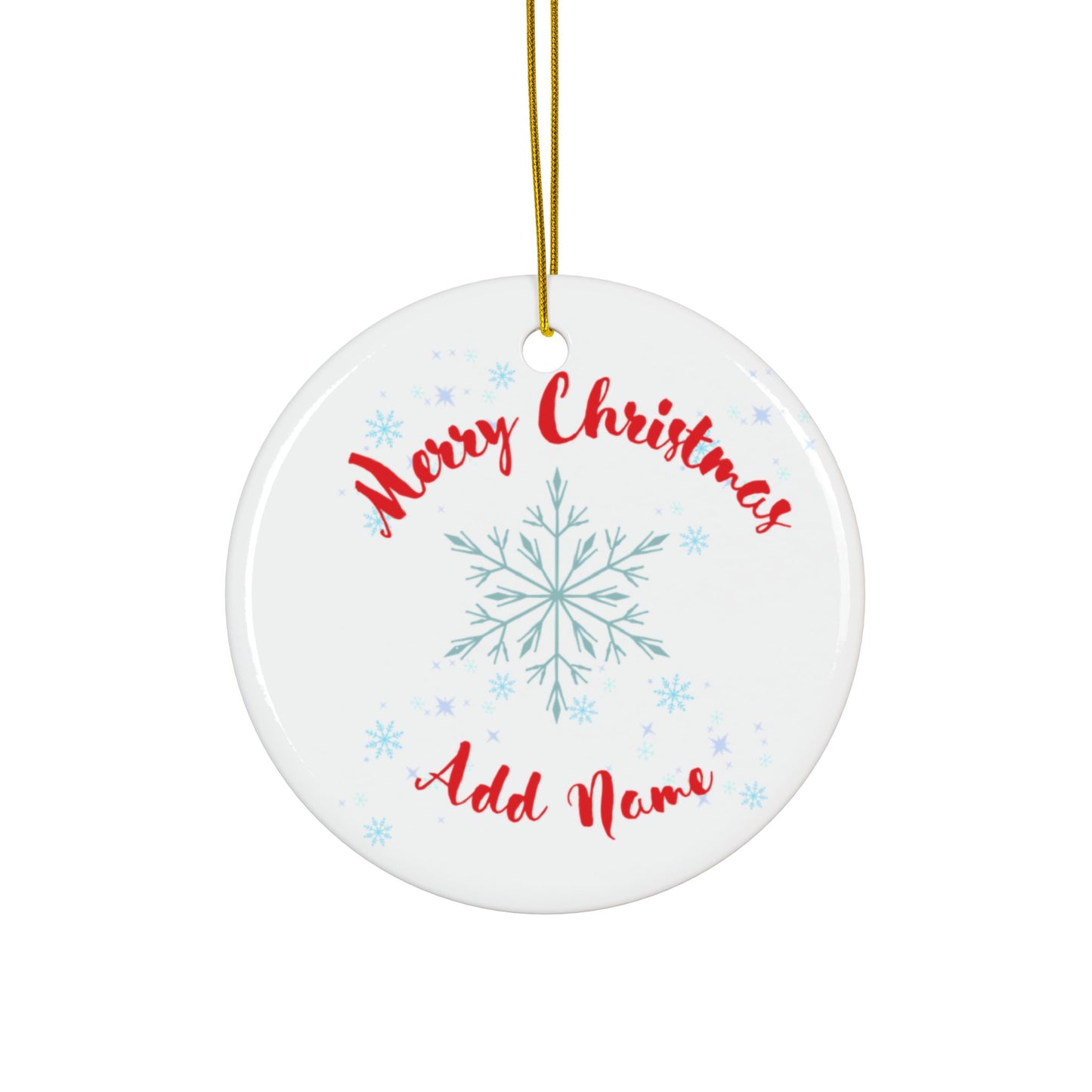 Personalized Family Christmas Ornaments - Ceramic, 2-Side Print, (1pc, 3pcs, 5pcs, 10pcs)