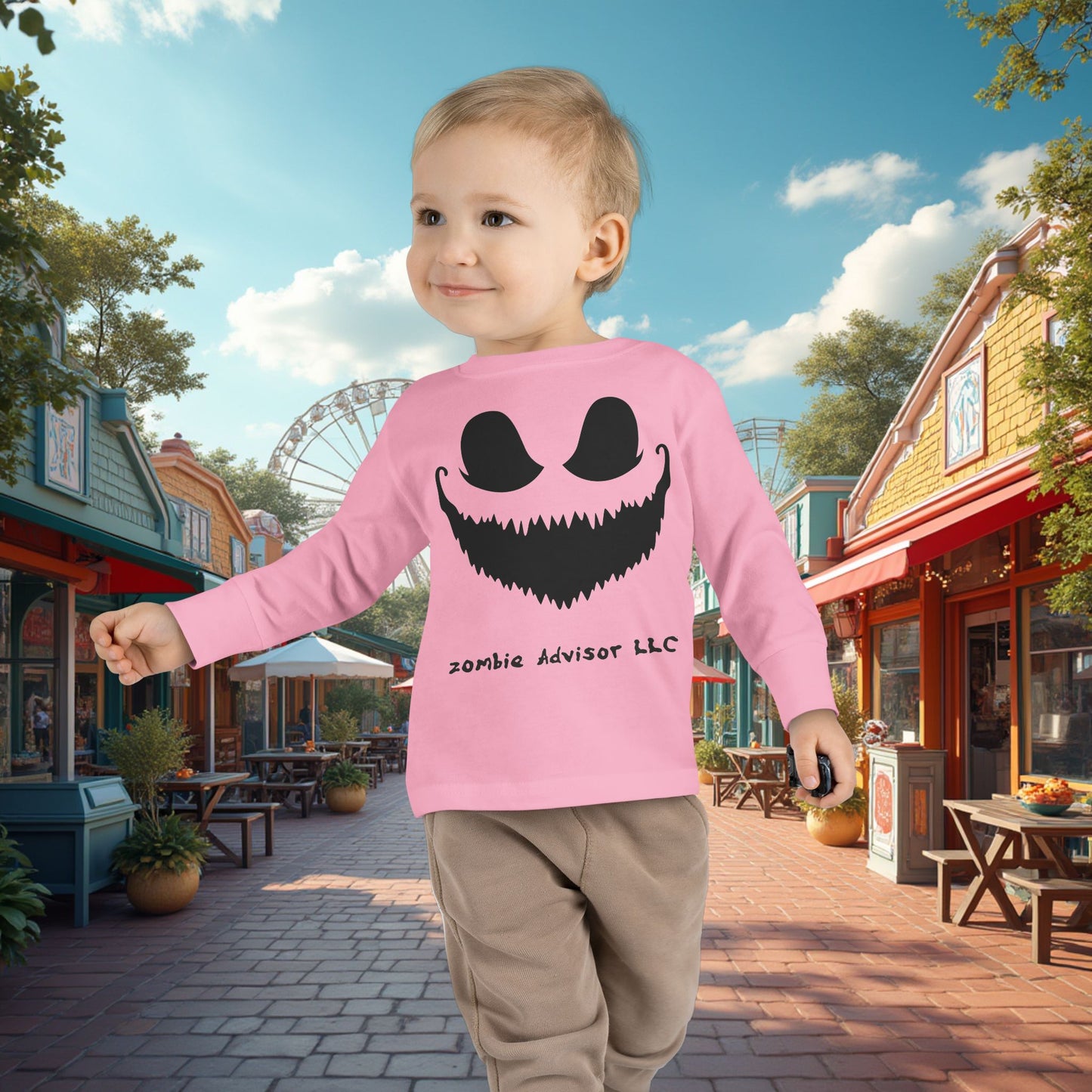 Zombie Advisors LLC Halloween Long Sleeve Shirt For Toddler's