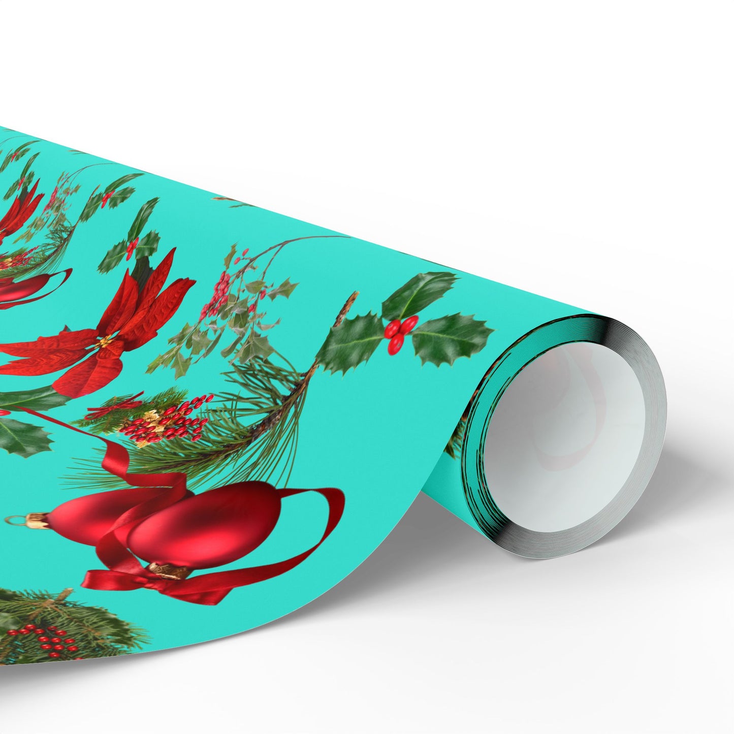 Merry Christmas Turquoise Wrapping Papers