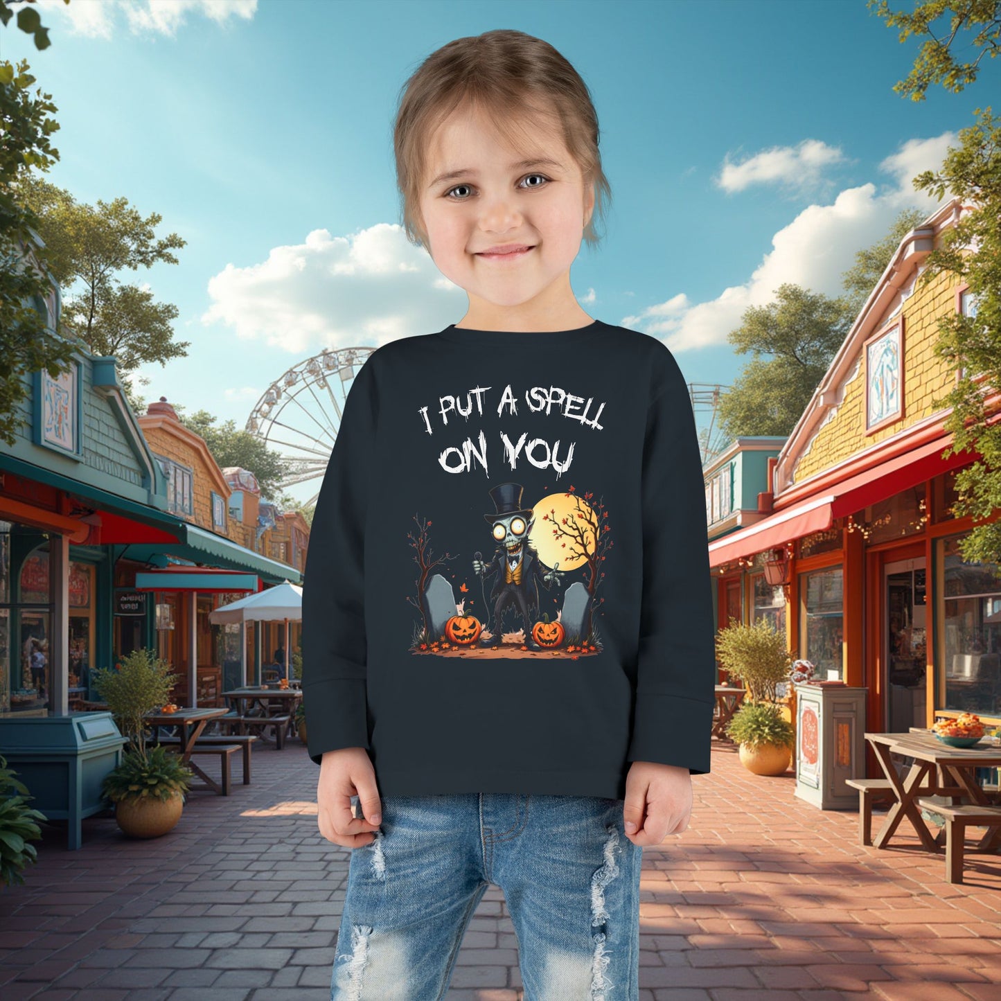 Toddler's I Put A Spell On You Halloween Long Sleeve T-shirt