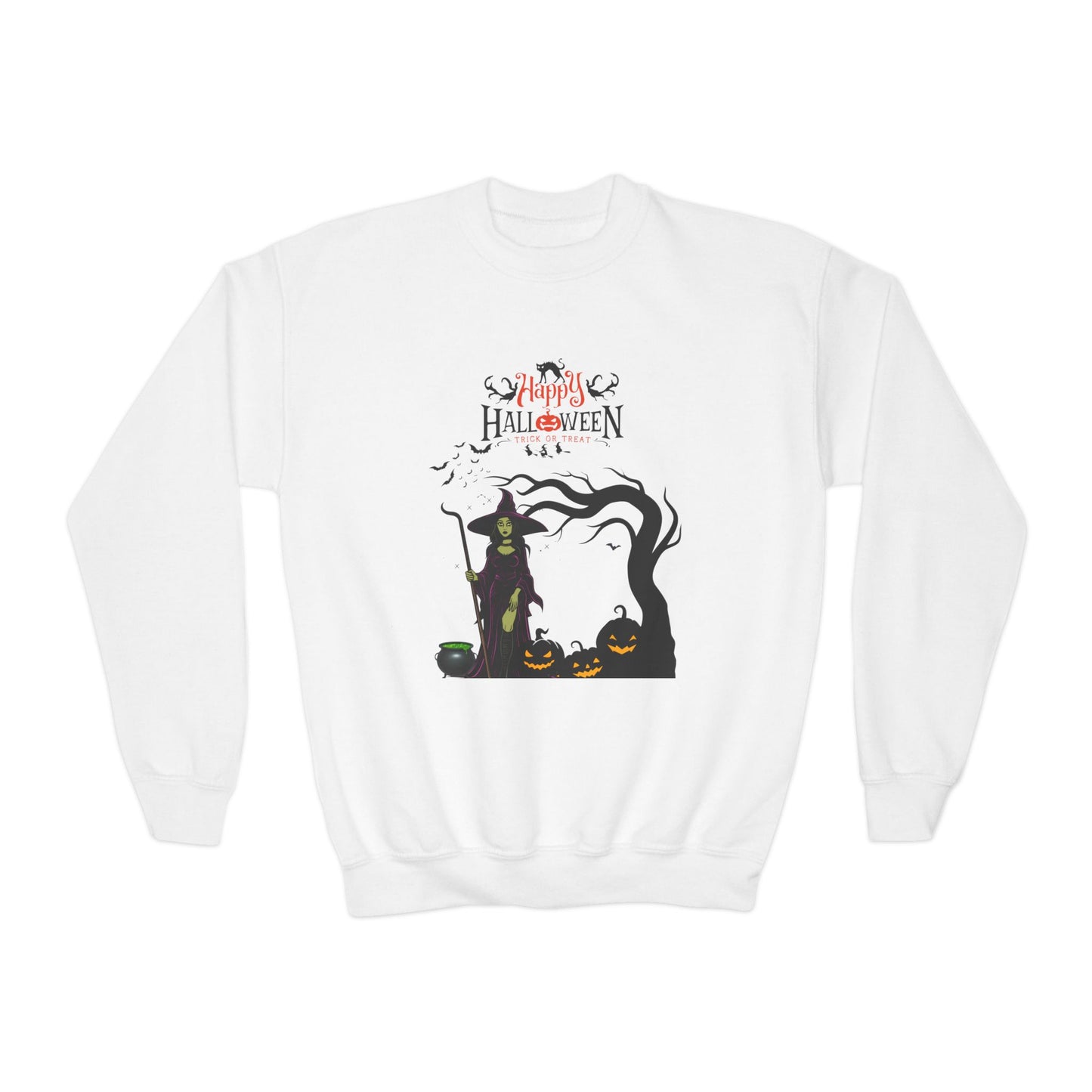 Happy Halloween Youth Crewneck Sweatshirt