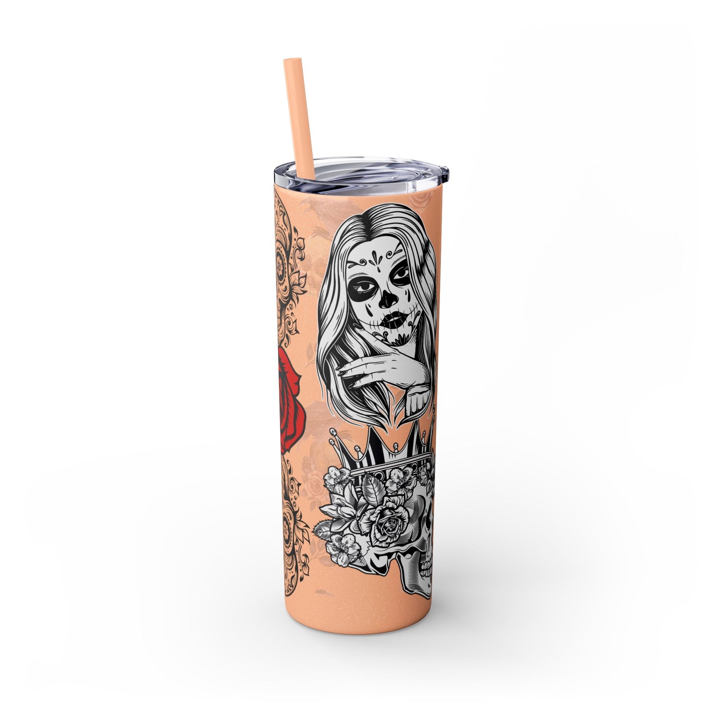 "A Rose Is Still A Rose" Skinny Tumbler with Straw, 20oz