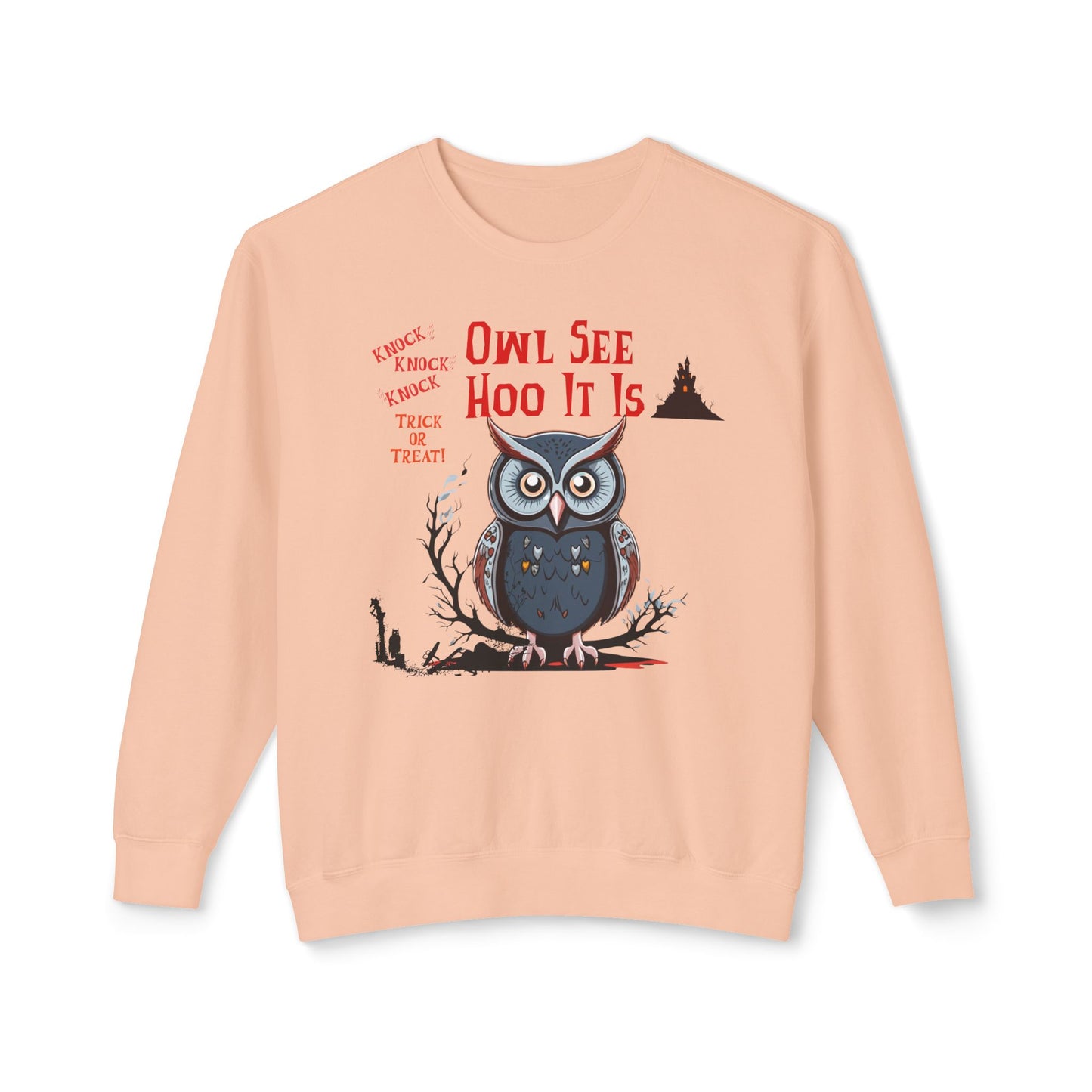 Crewneck Sweatshirt - Halloween Owl, 'Owl See Hooo It Is'