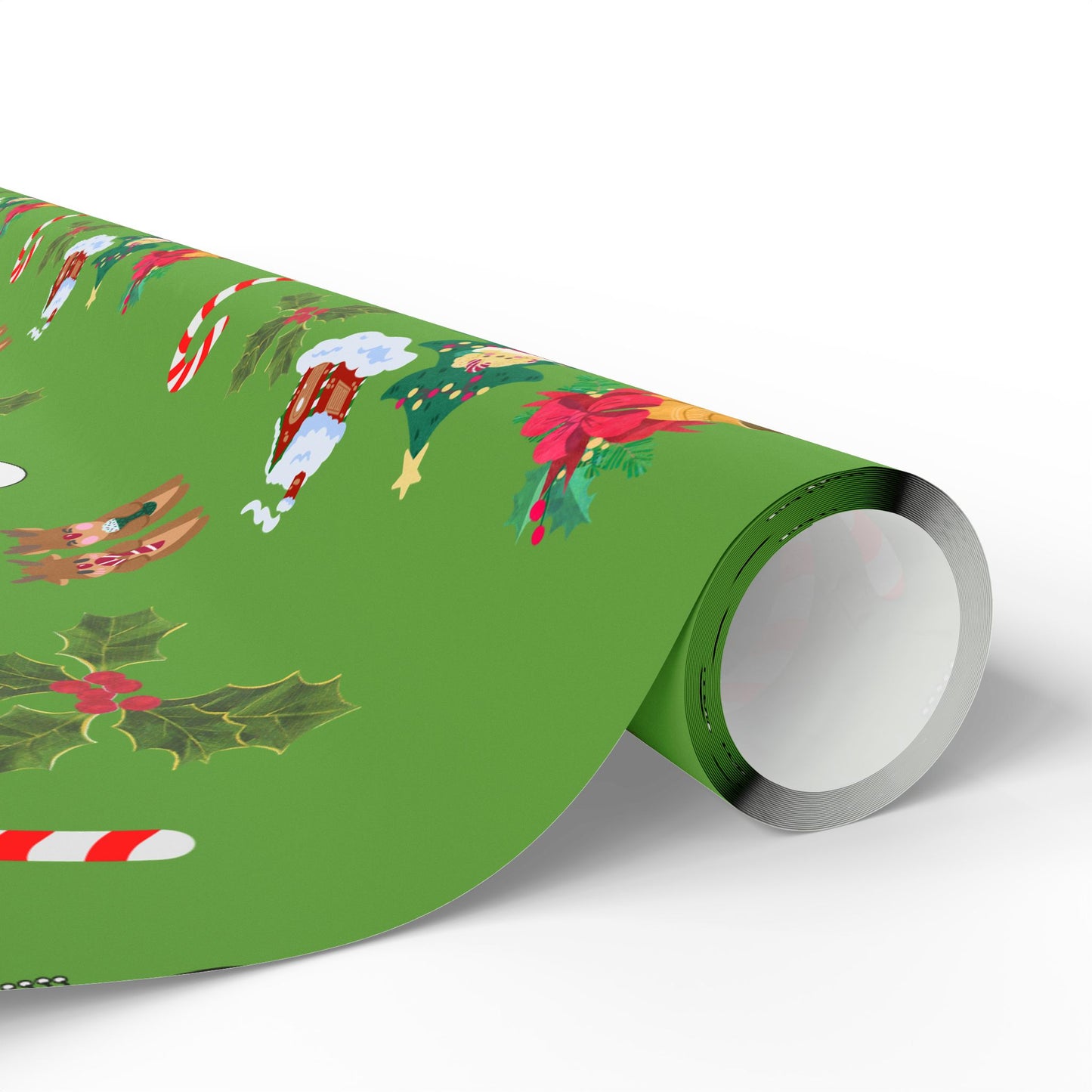 Personalized Green Christmas Wrapping Paper