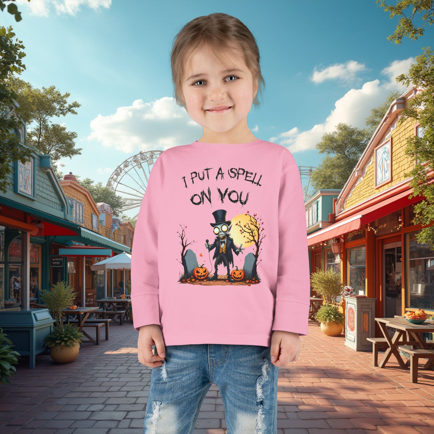 Toddler's I Put A Spell On You Halloween Long Sleeve T-shirt