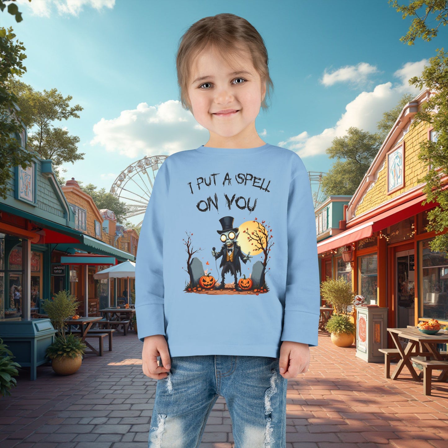 Toddler's I Put A Spell On You Halloween Long Sleeve T-shirt