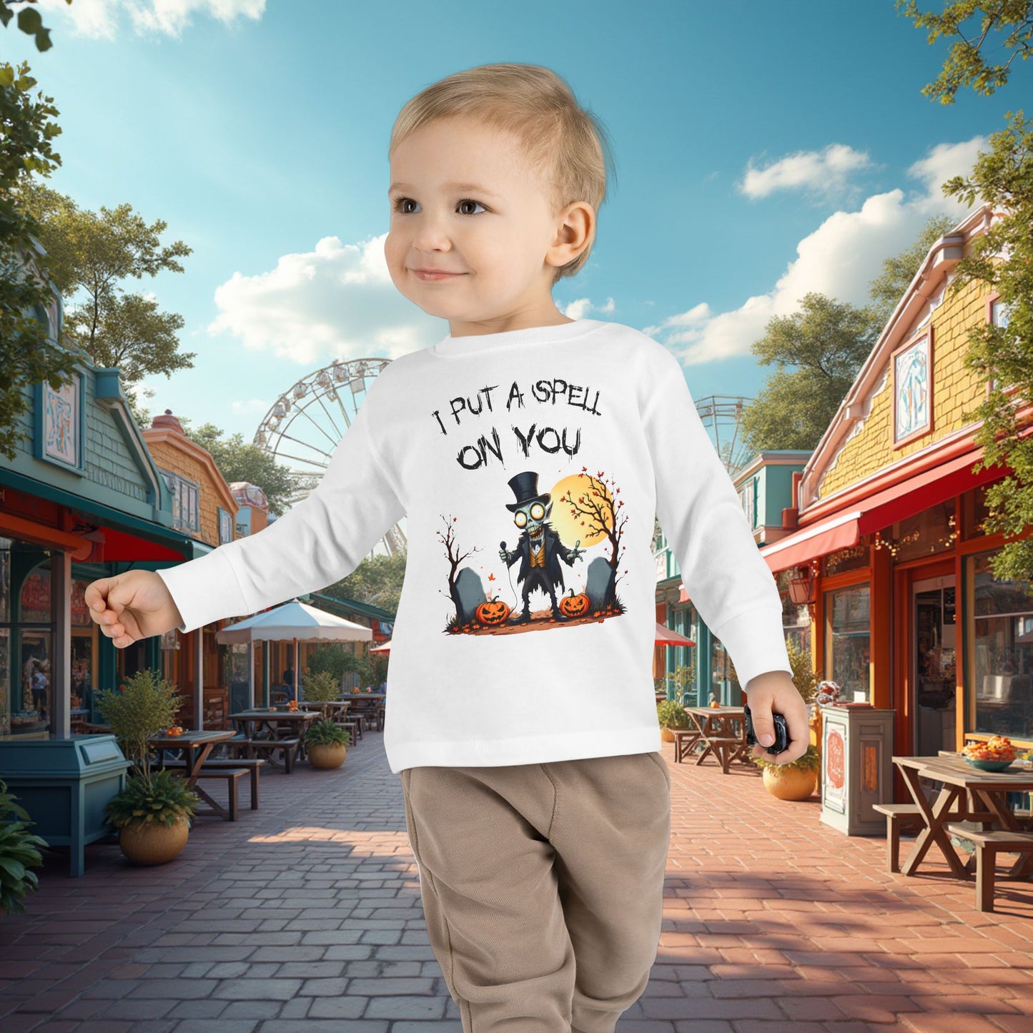 Toddler's I Put A Spell On You Halloween Long Sleeve T-shirt