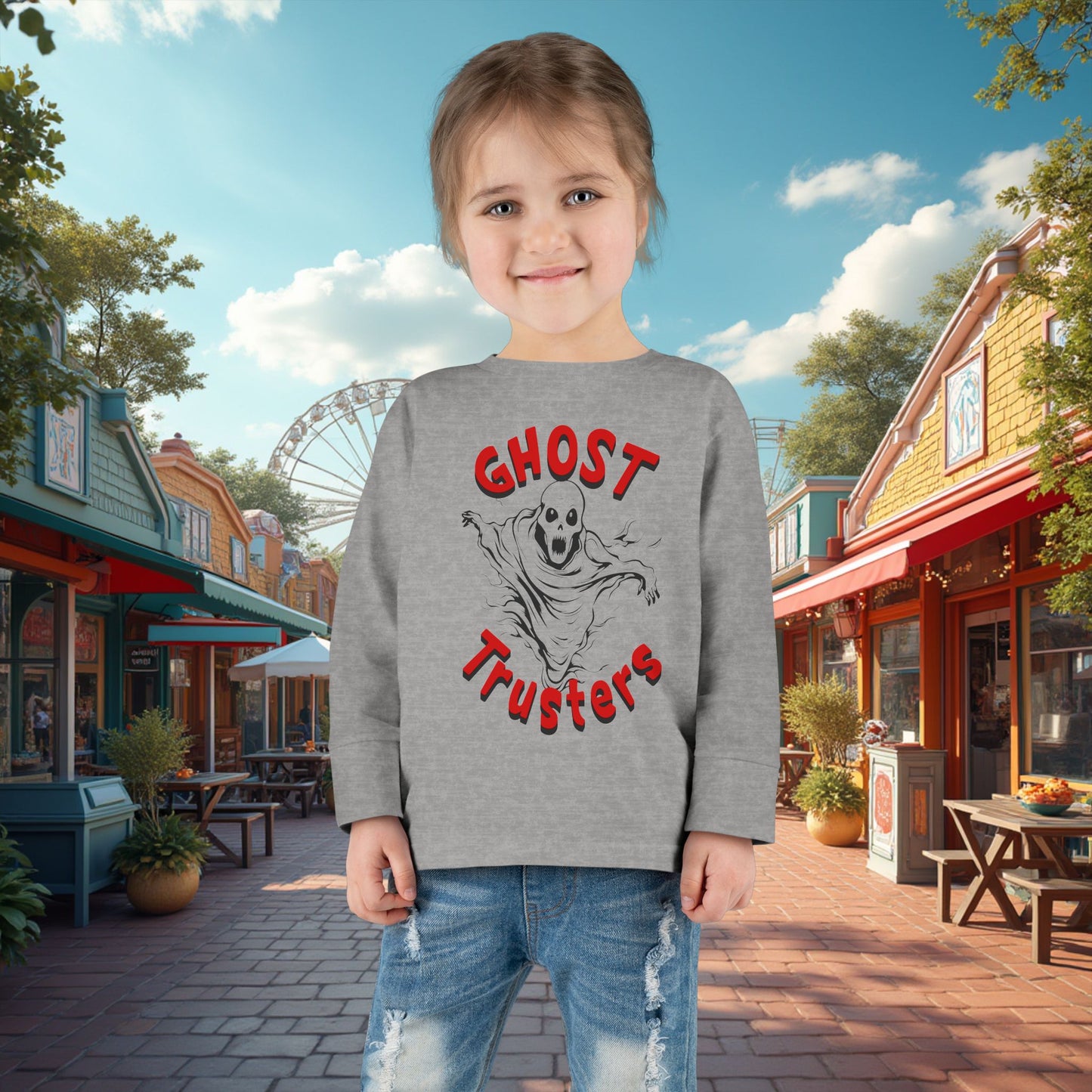 Toddler's "Ghost Trusters" Halloween Long Sleeve T-shirt