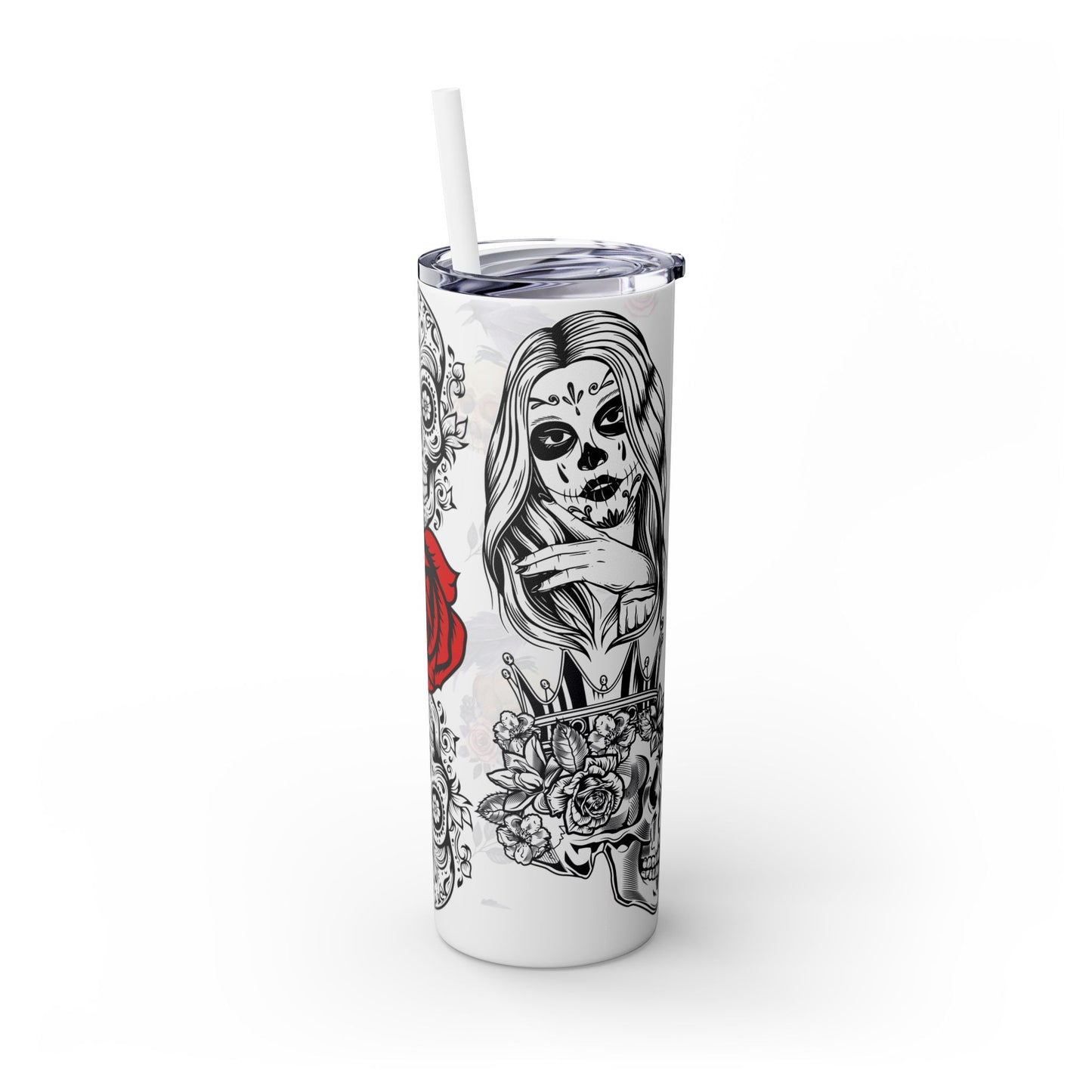 "A Rose Is Still A Rose" Skinny Tumbler with Straw, 20oz