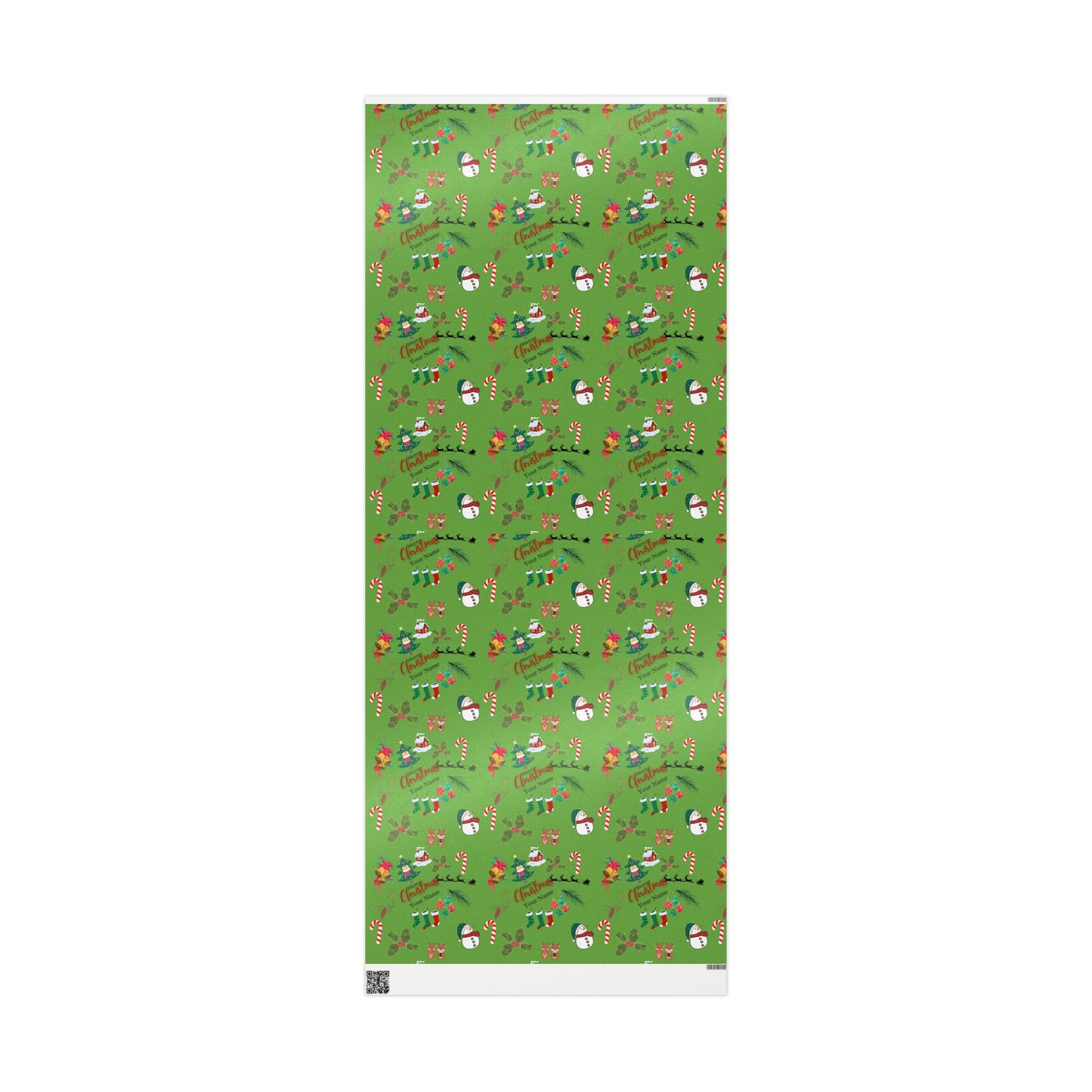 Personalized Green Christmas Wrapping Paper