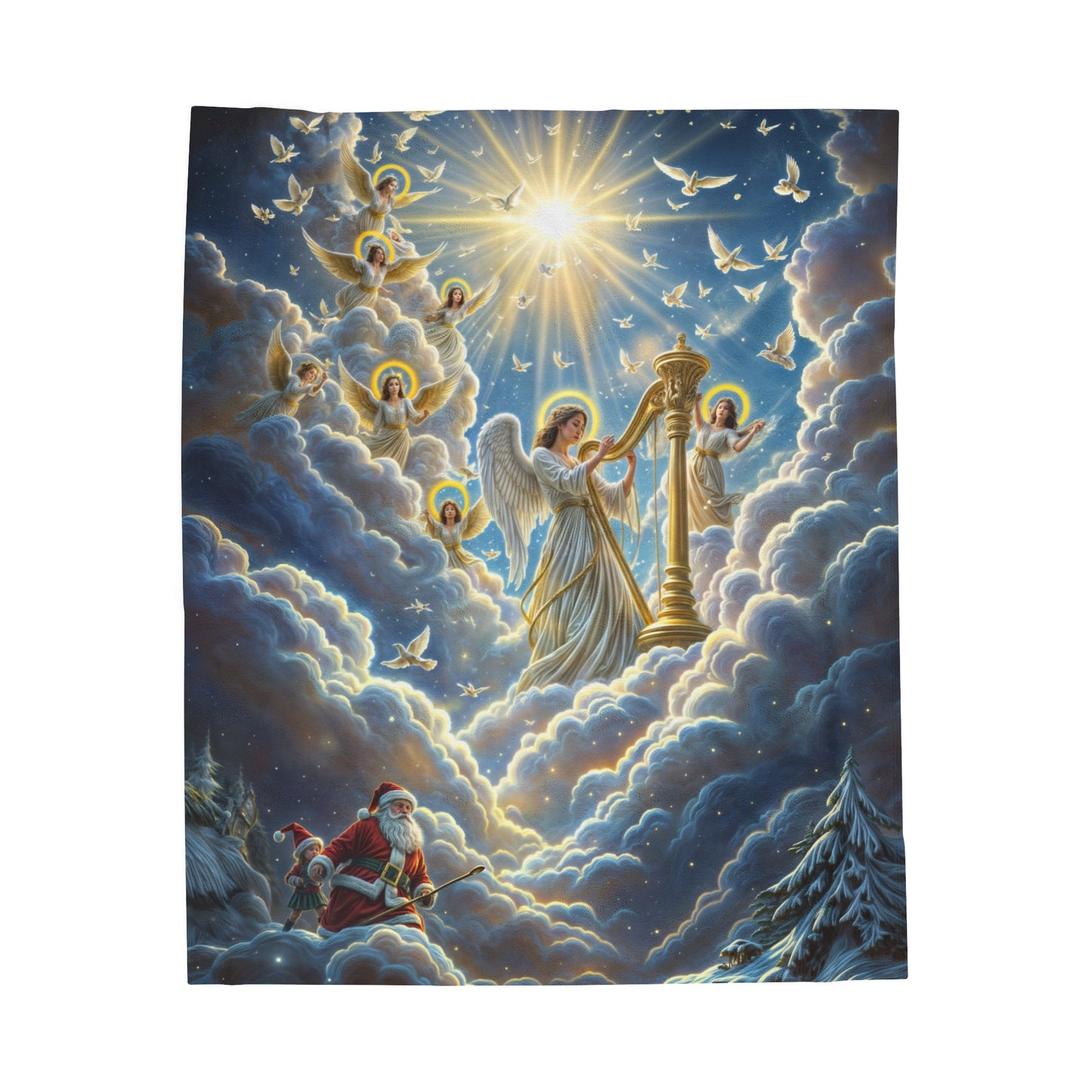 Heaven At Christmas, Movie Night Blanket - Plush Velveteen