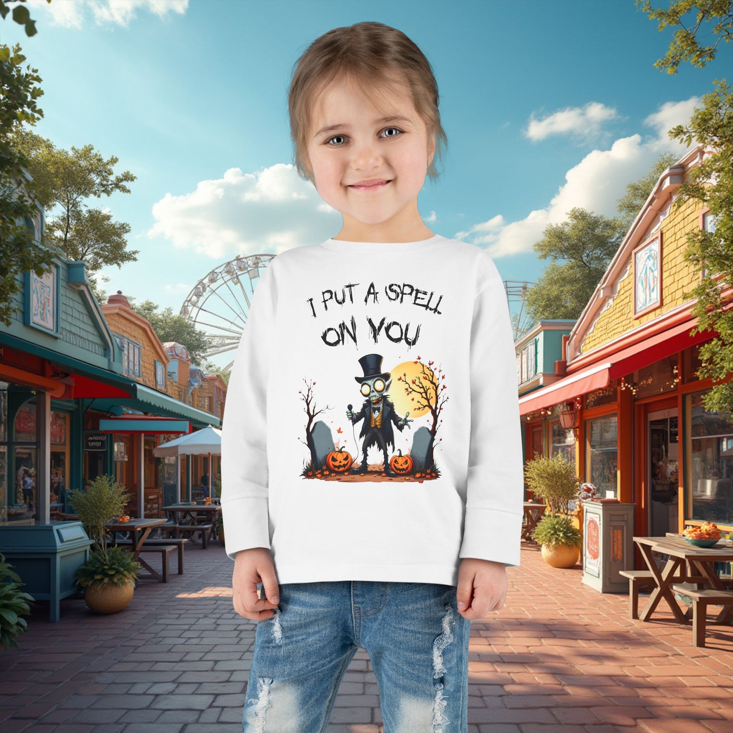 Toddler's I Put A Spell On You Halloween Long Sleeve T-shirt