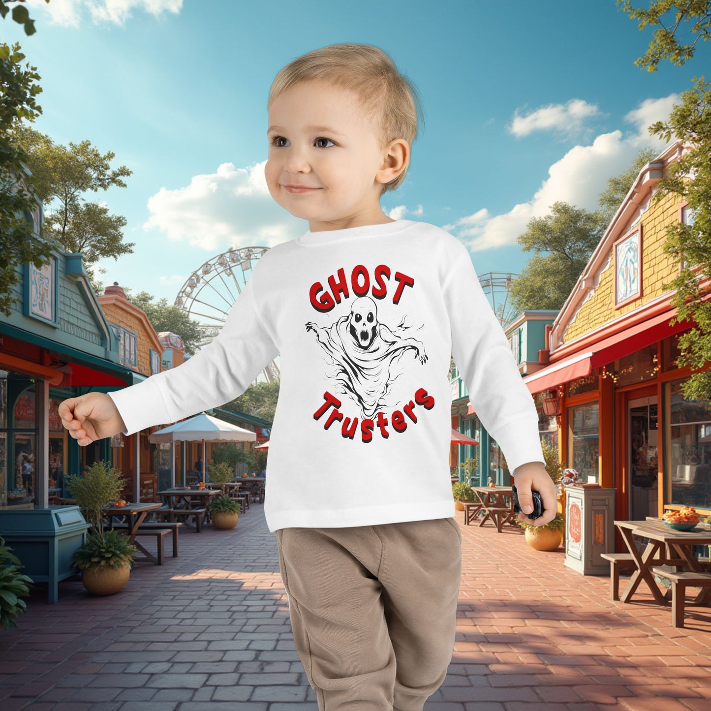 Toddler's "Ghost Trusters" Halloween Long Sleeve T-shirt