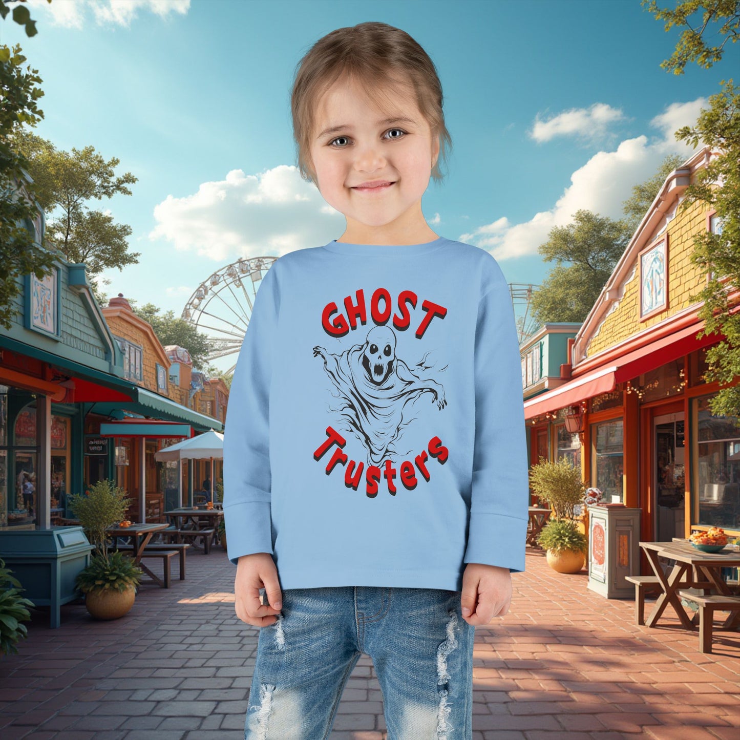 Toddler's "Ghost Trusters" Halloween Long Sleeve T-shirt