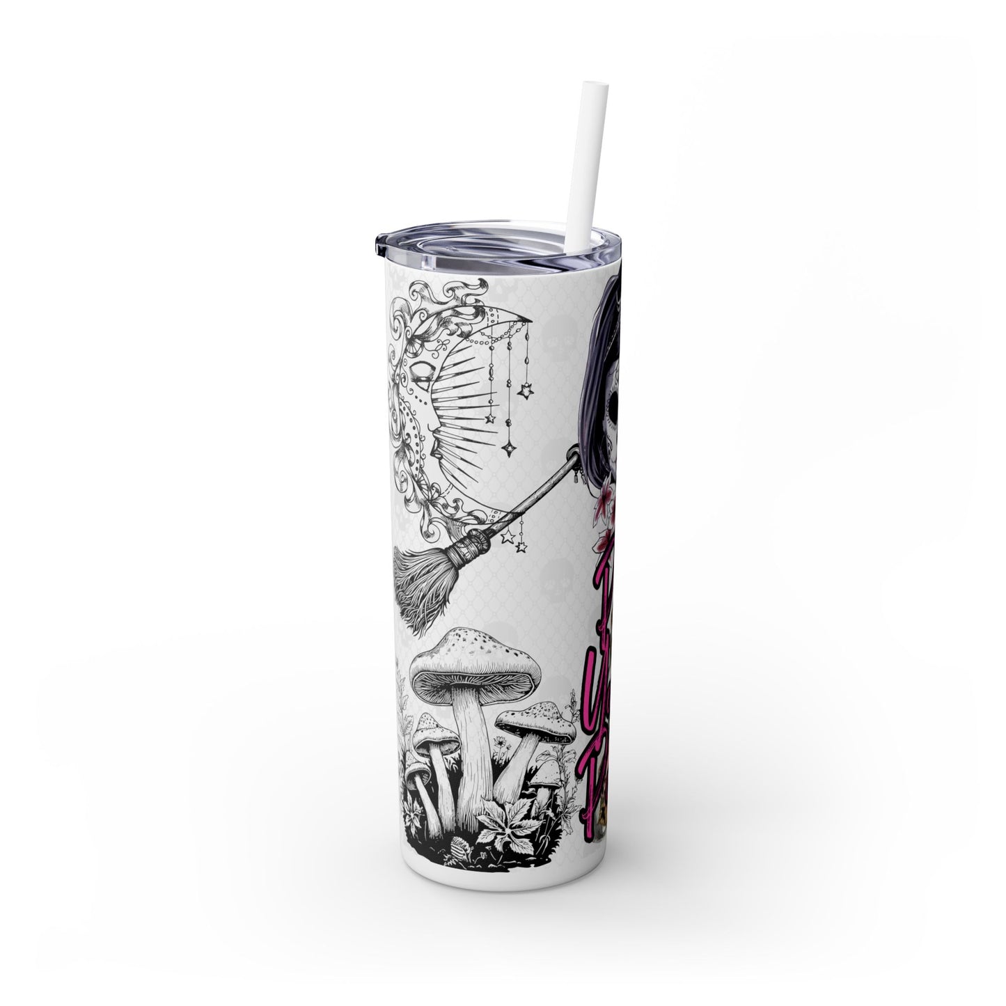 " Pick Your Poison" Skinny Tumbler with Straw, 20oz