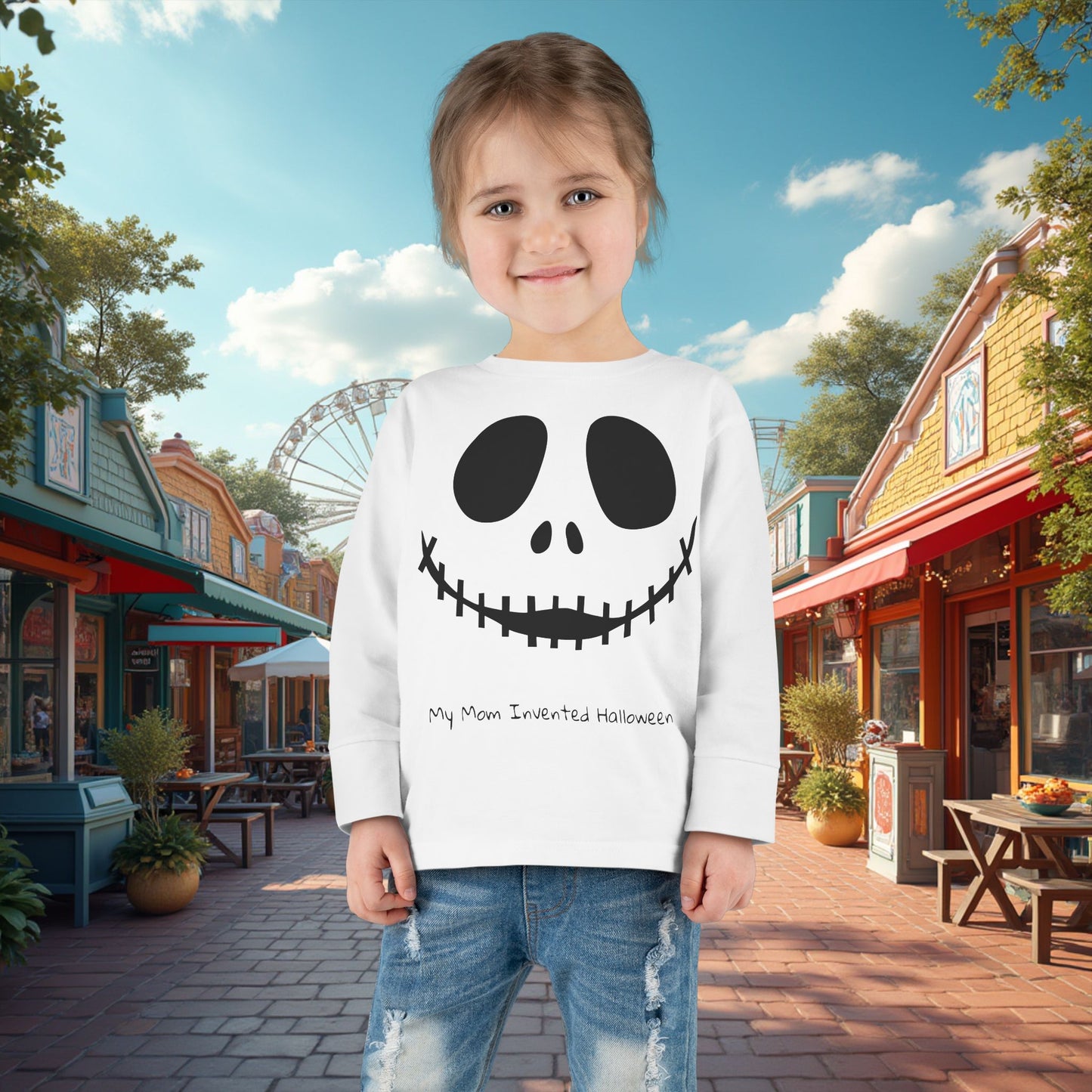 My Mom Invented Halloween Long Sleeve Shirt For Toddler's