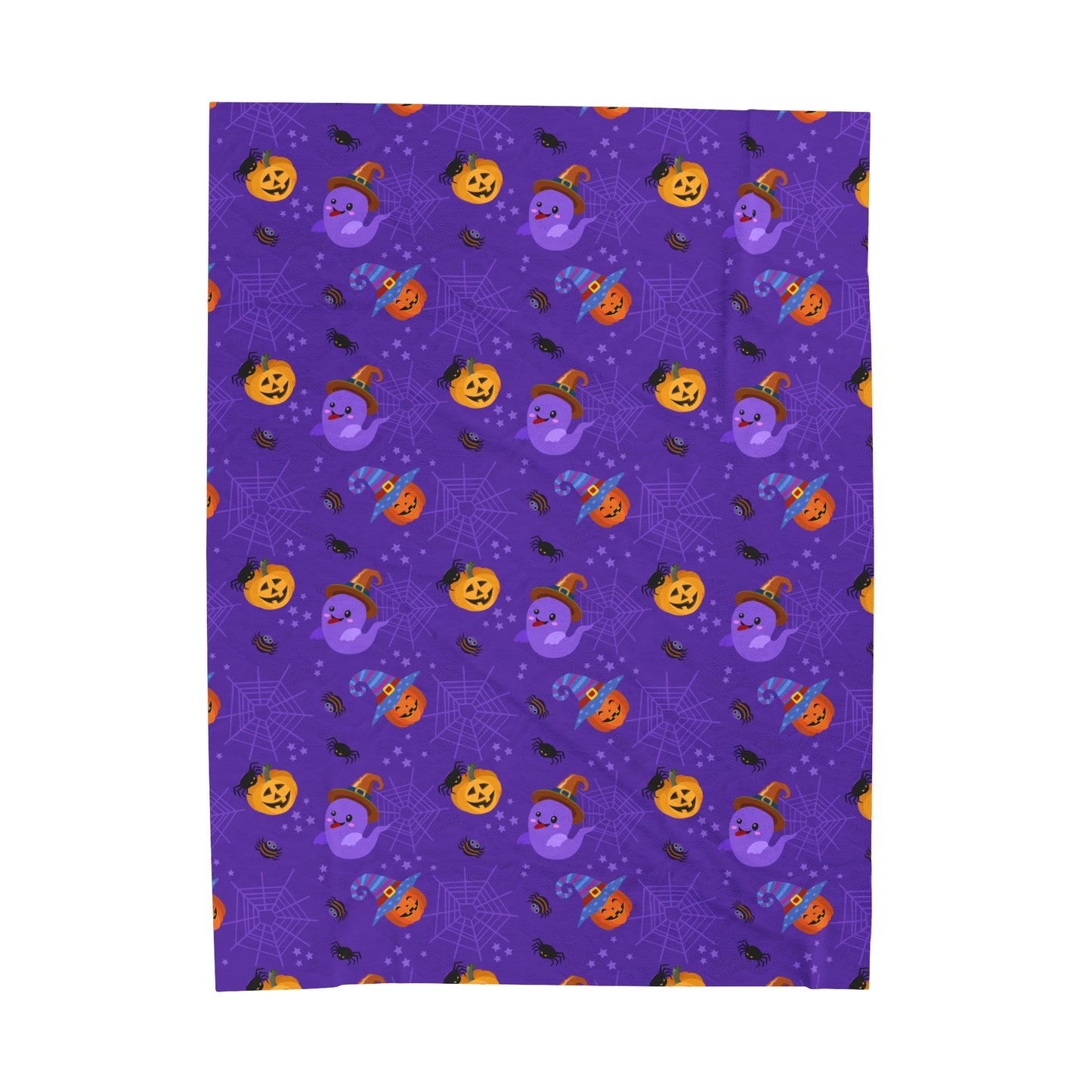 Purple Halloween Velveteen Plush Blanket