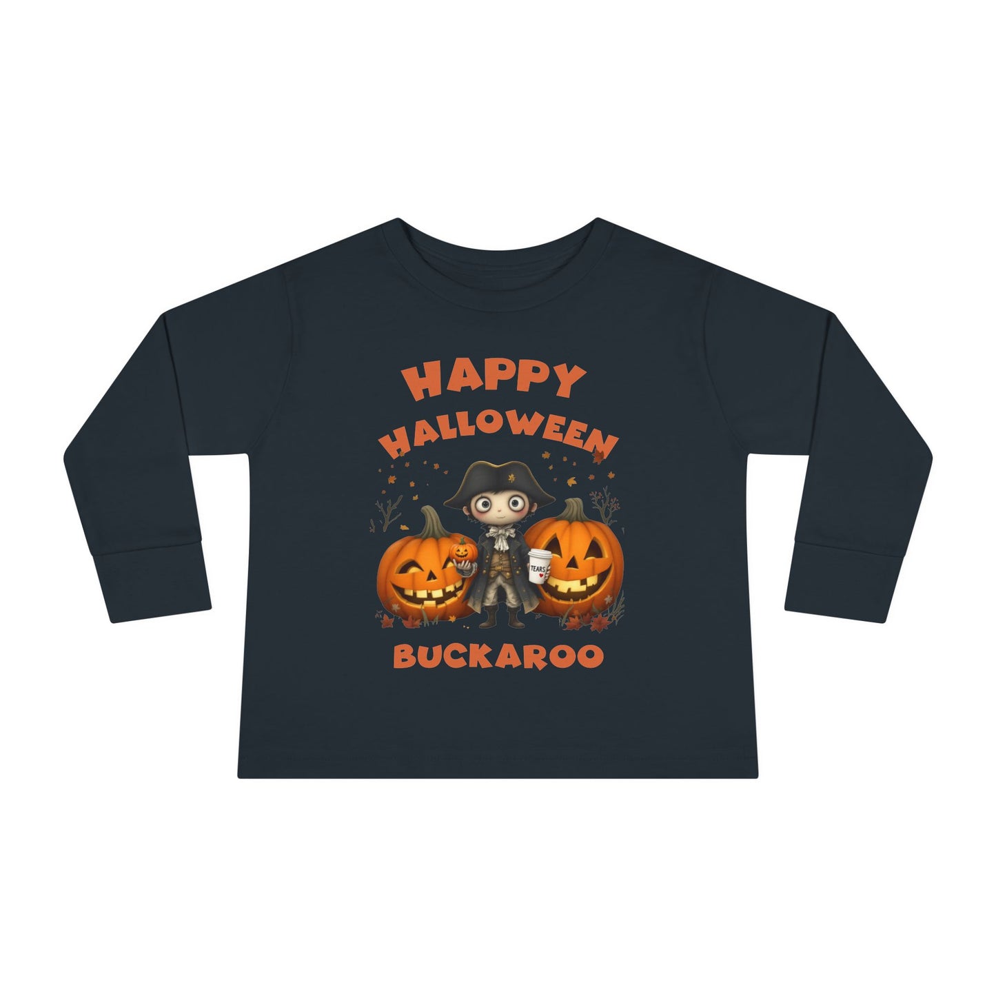 Toddler's "Happy Halloween Buckaroo" Halloween Long Sleeve T-shirt