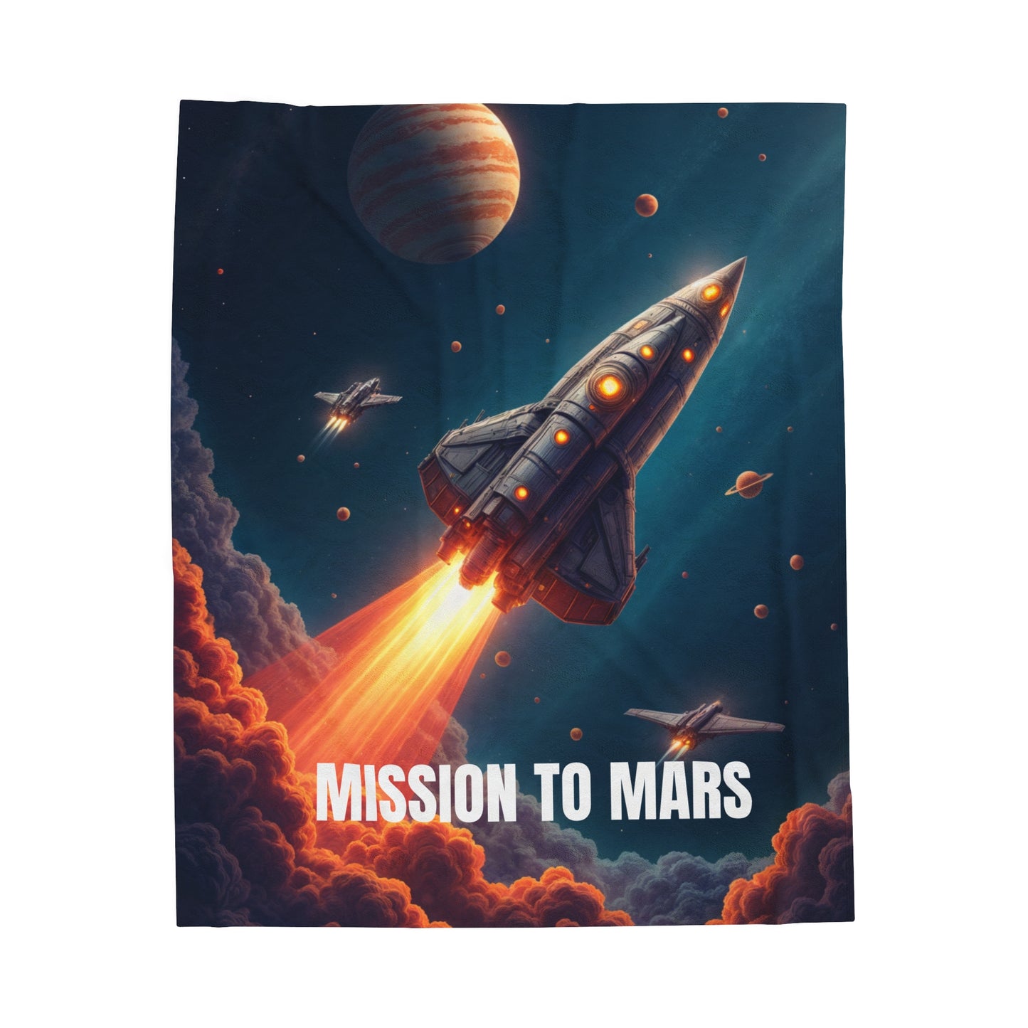 Mission To Mars Velveteen Plush Blanket