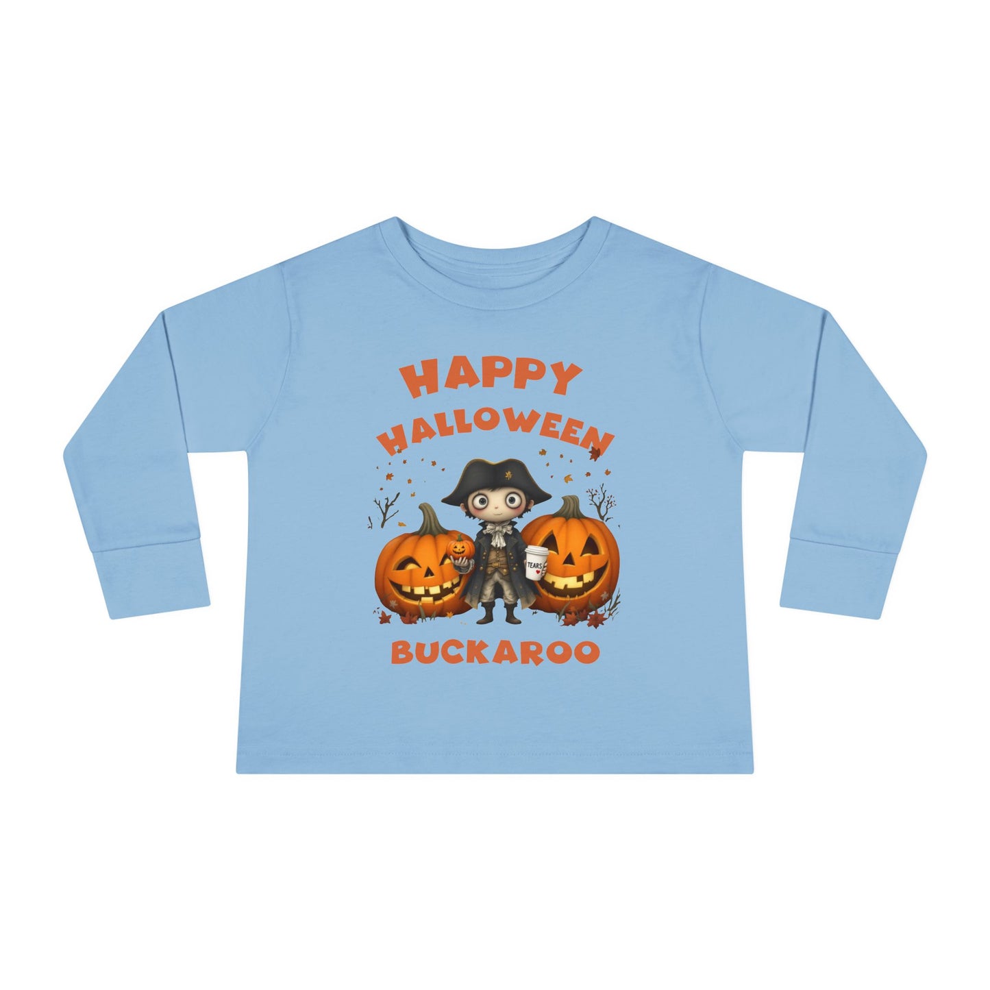 Toddler's "Happy Halloween Buckaroo" Halloween Long Sleeve T-shirt