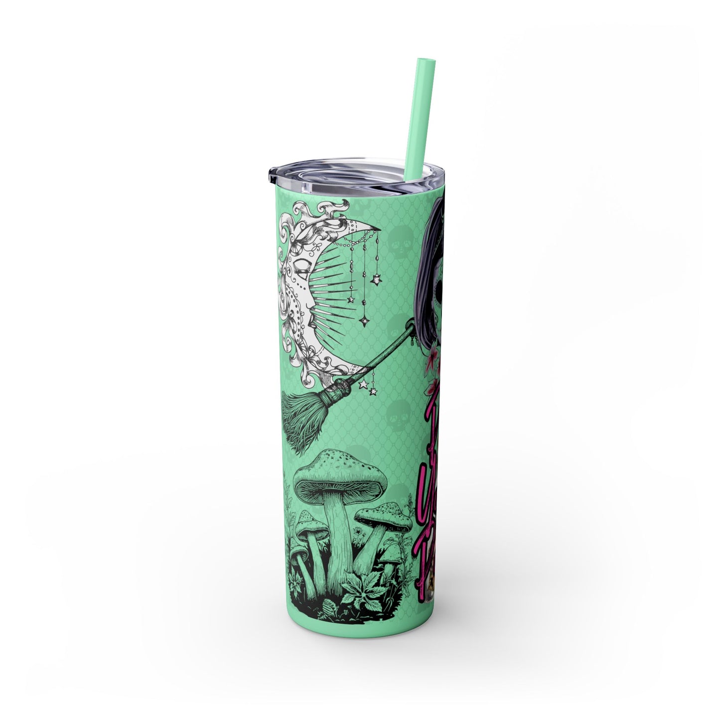 " Pick Your Poison" Skinny Tumbler with Straw, 20oz