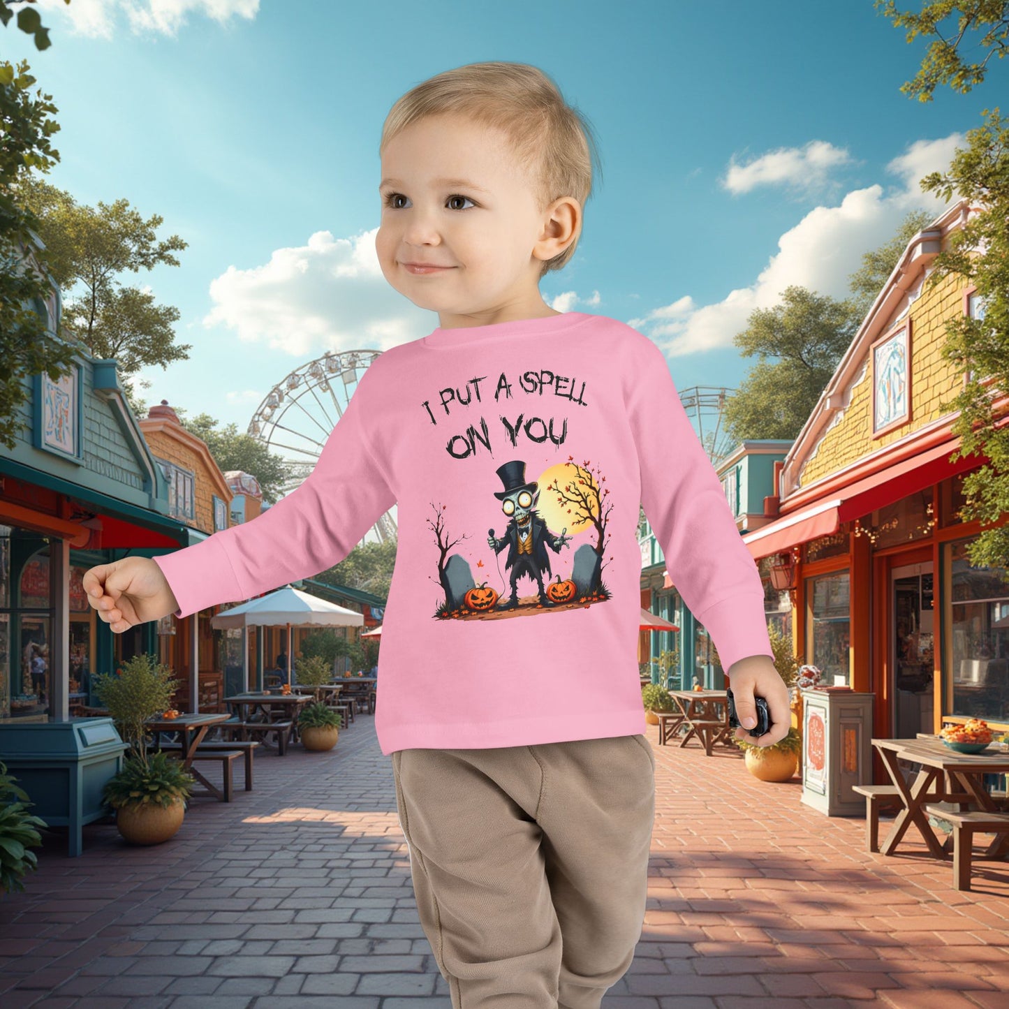 Toddler's I Put A Spell On You Halloween Long Sleeve T-shirt