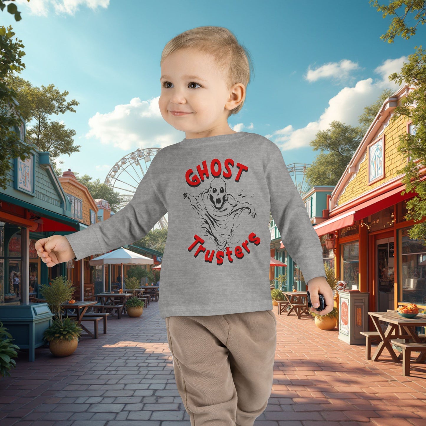 Toddler's "Ghost Trusters" Halloween Long Sleeve T-shirt