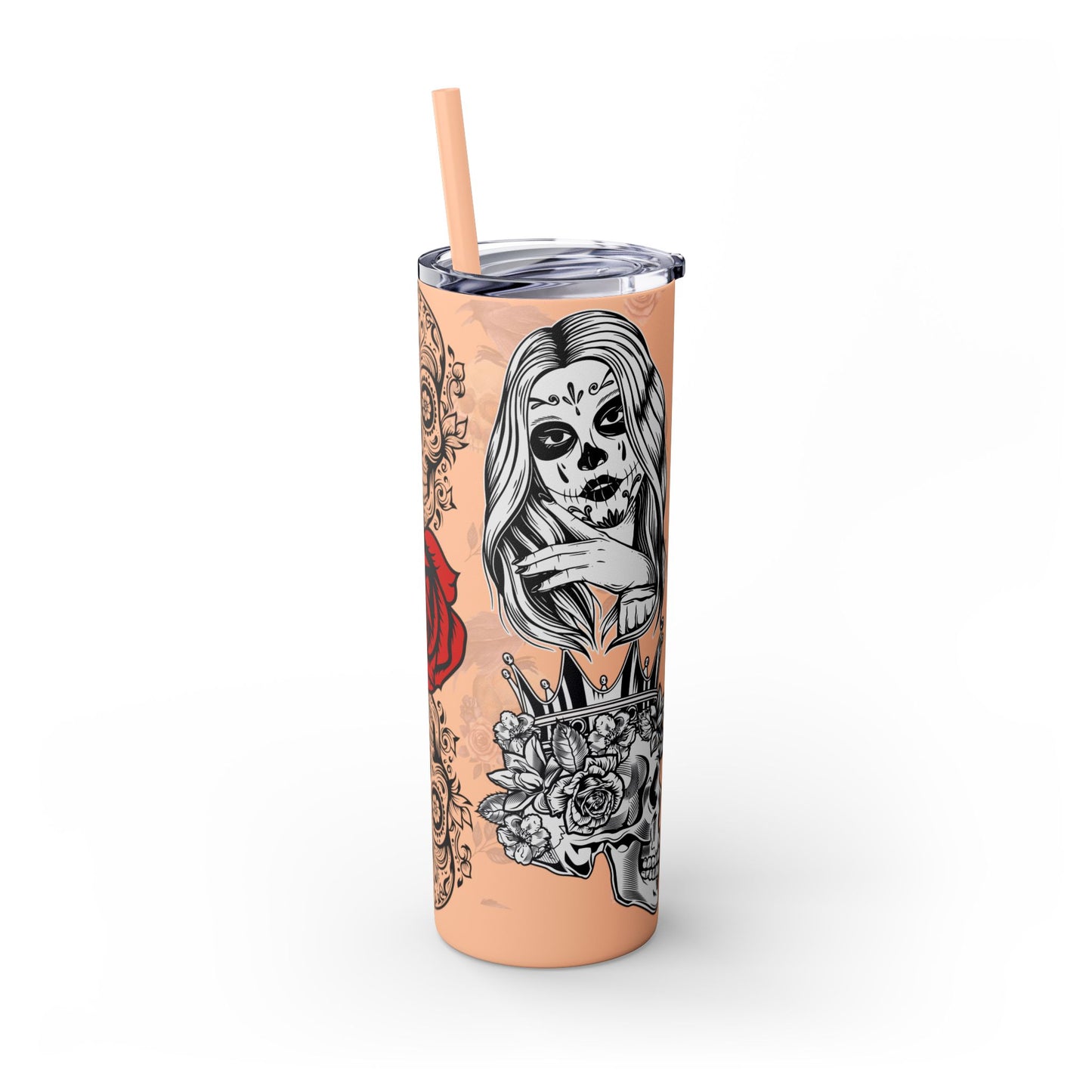 "A Rose Is Still A Rose" Skinny Tumbler with Straw, 20oz