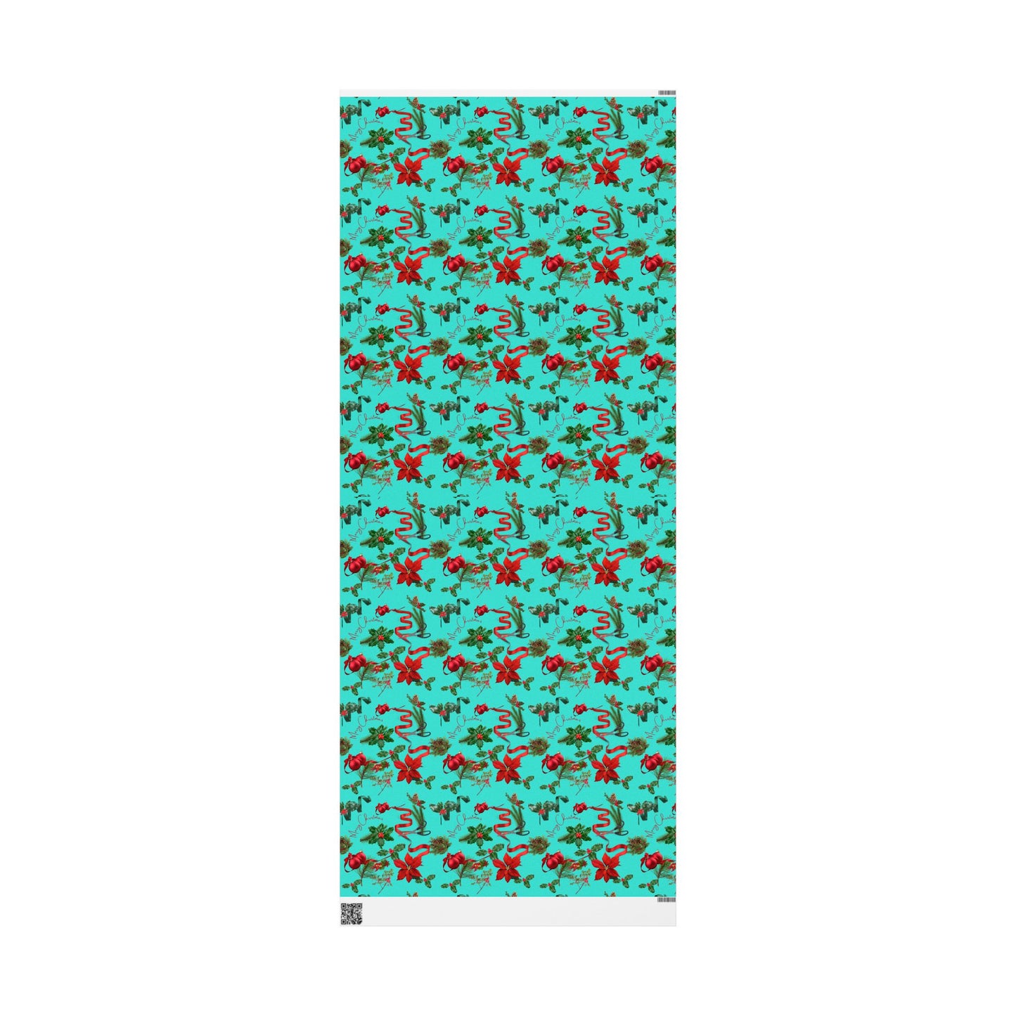 Merry Christmas Turquoise Wrapping Papers