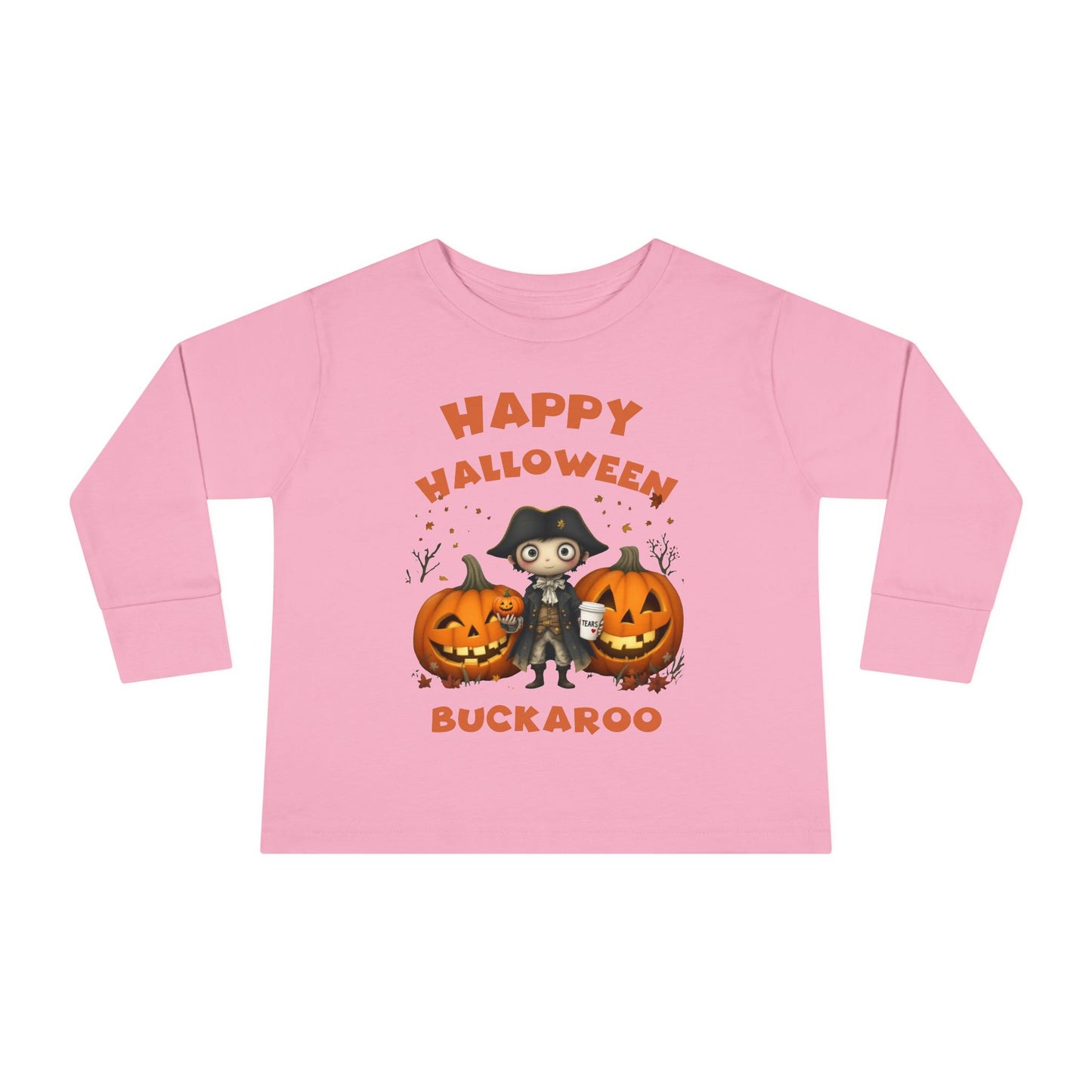 Toddler's "Happy Halloween Buckaroo" Halloween Long Sleeve T-shirt