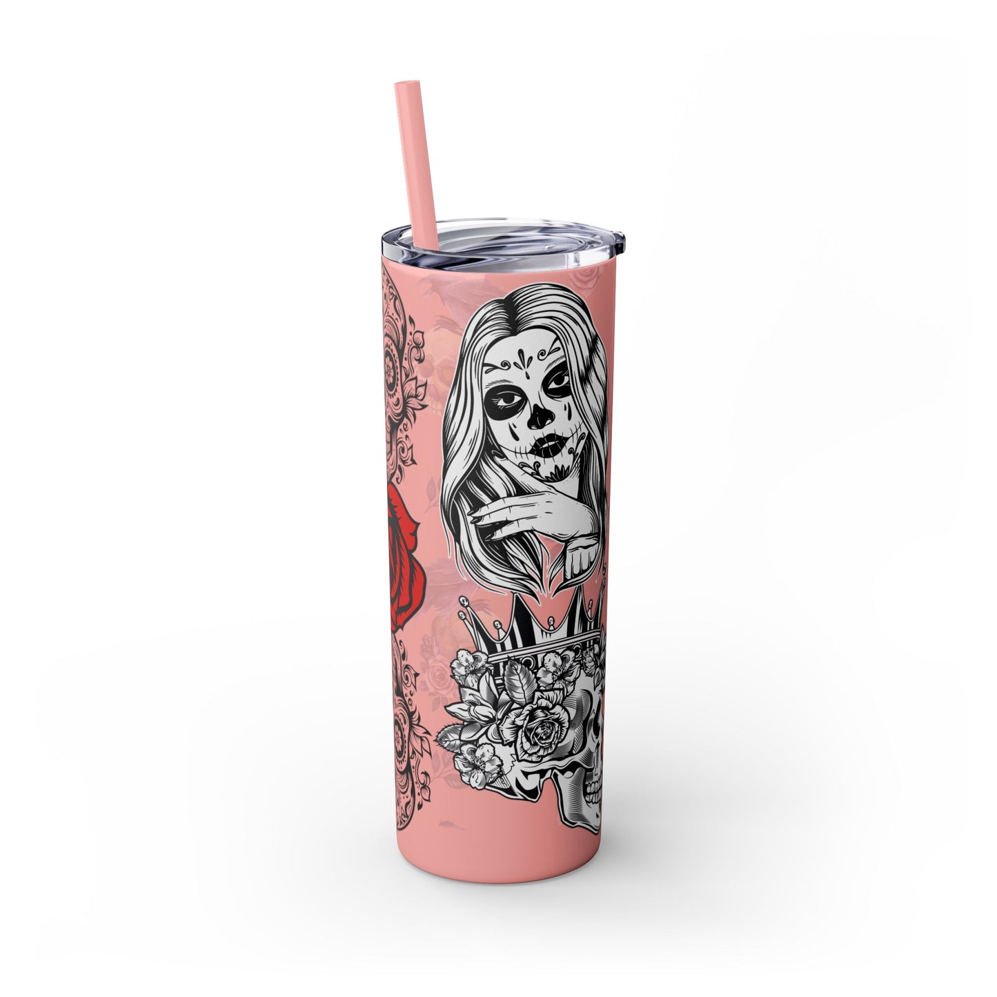 "A Rose Is Still A Rose" Skinny Tumbler with Straw, 20oz