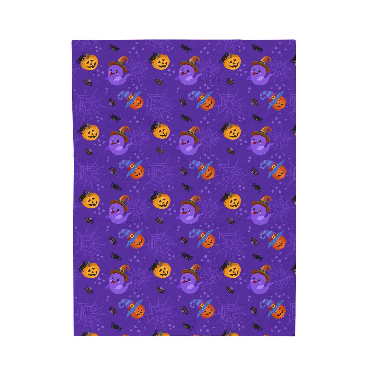 Purple Halloween Velveteen Plush Blanket