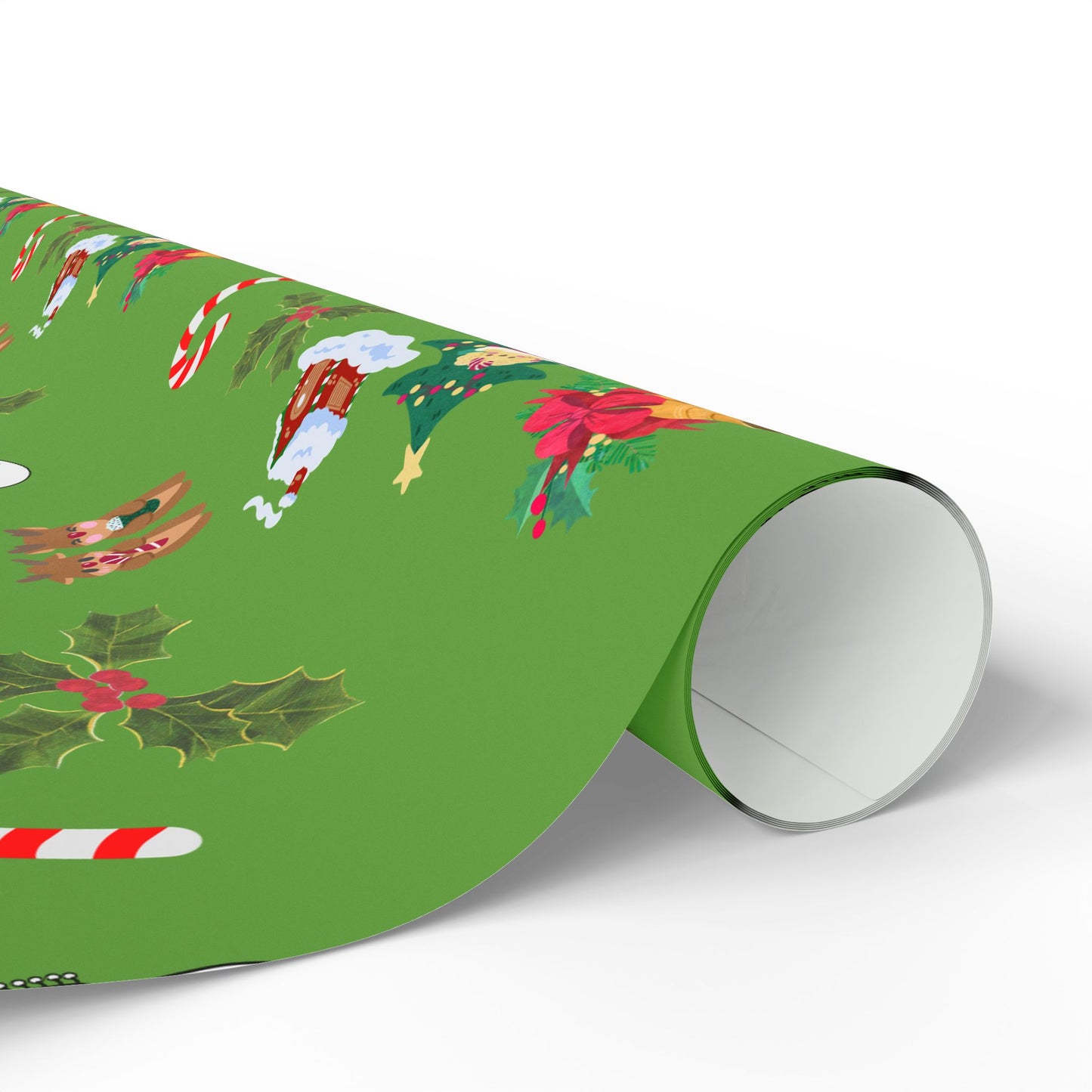 Personalized Green Christmas Wrapping Paper