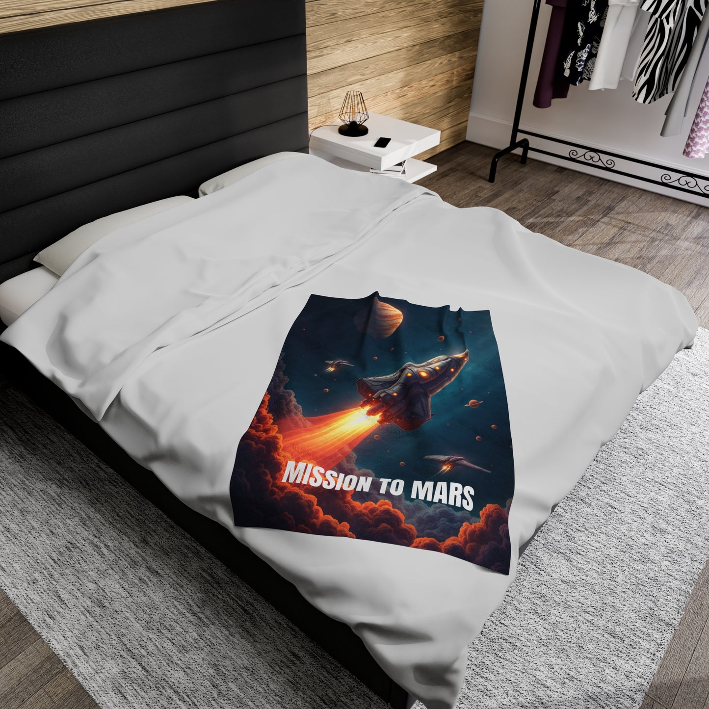 Mission To Mars Velveteen Plush Blanket